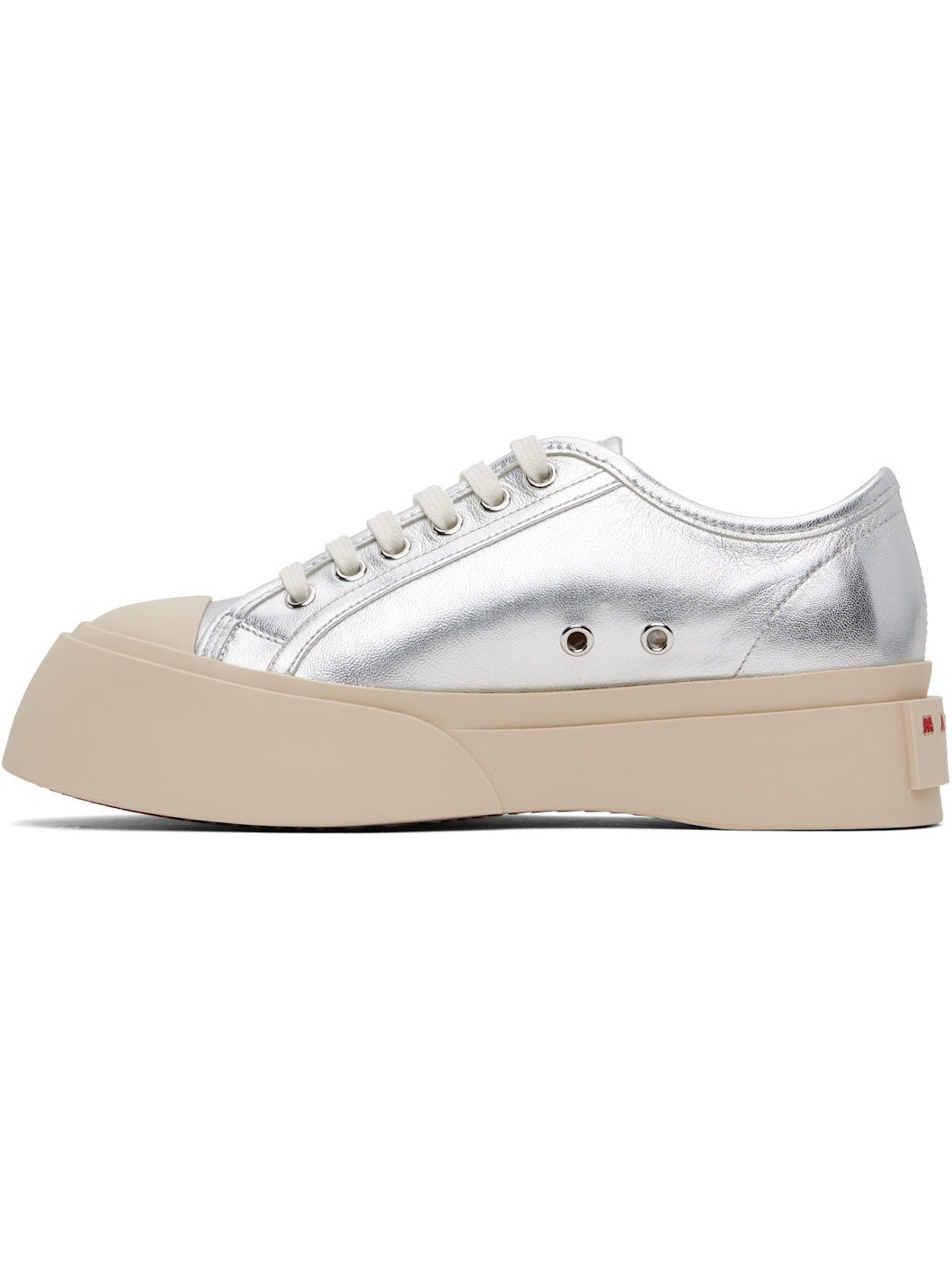 Silver Pablo Lace-Up Sneakers - 3
