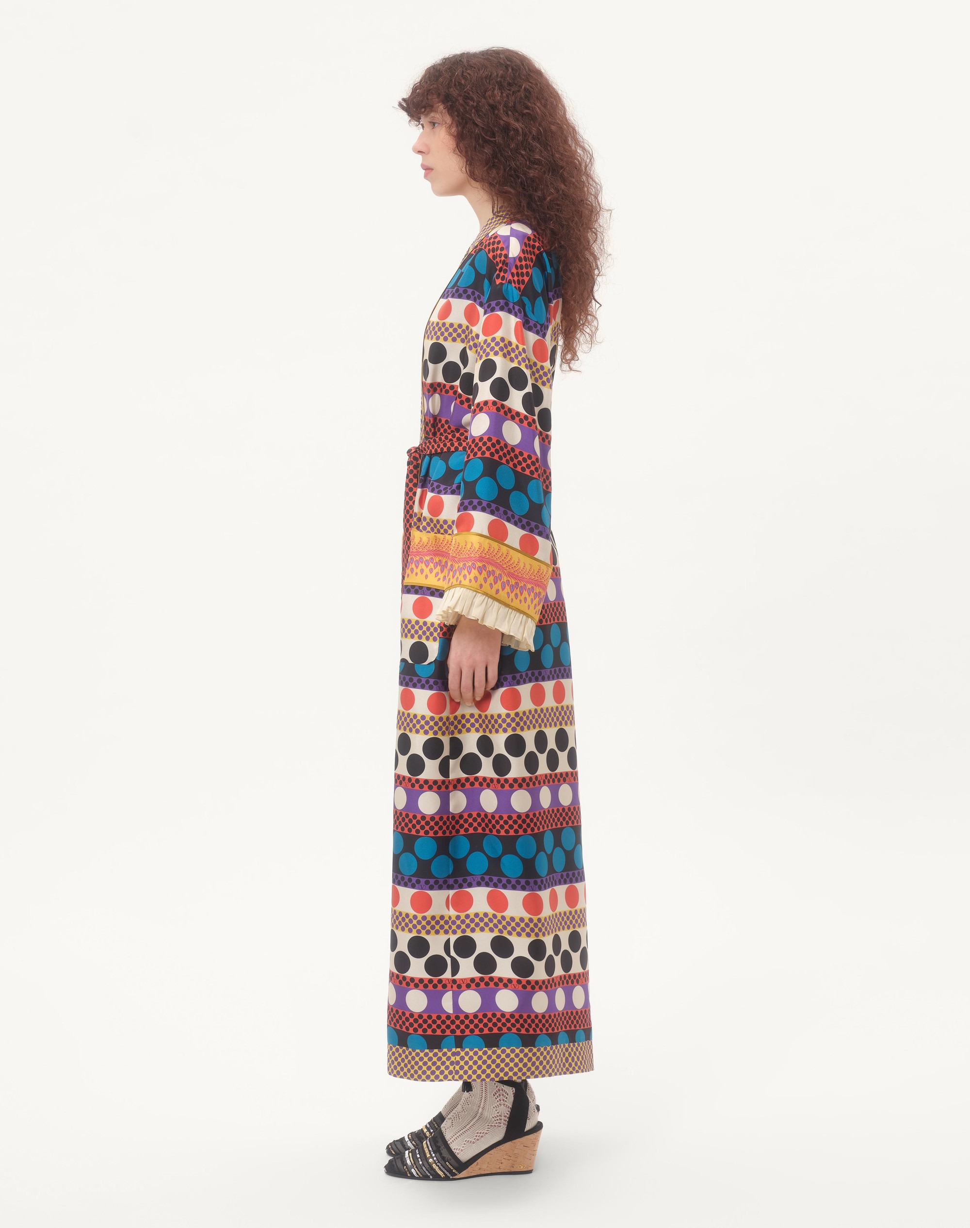 TWILL DRESSING GOWN WITH OPTICOOL RIGA POIS PRINT - 5