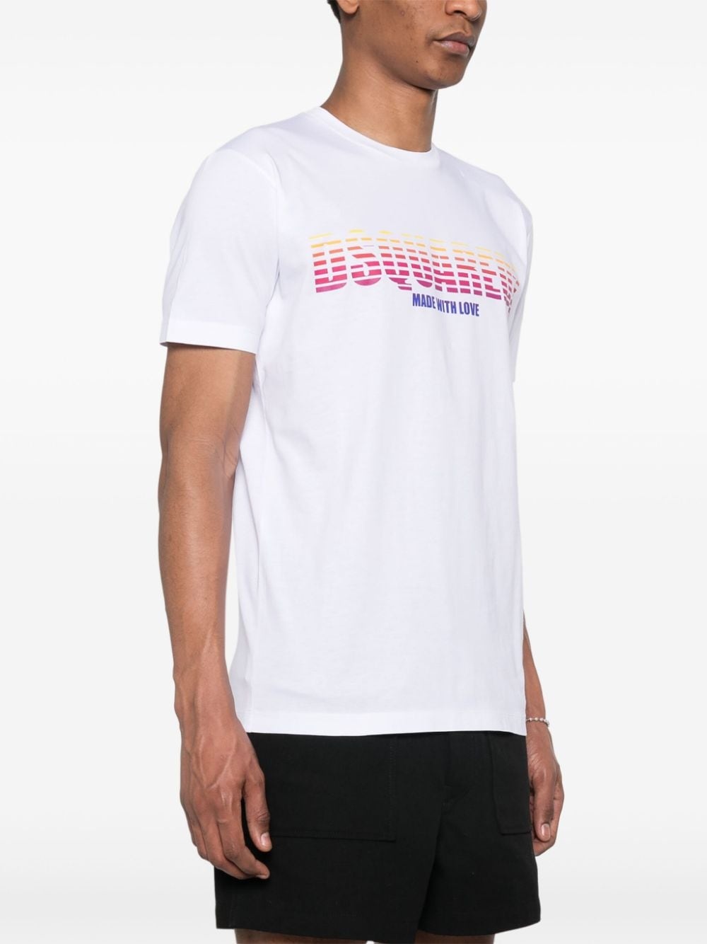 ombrÃ©-logo print T-shirt - 3