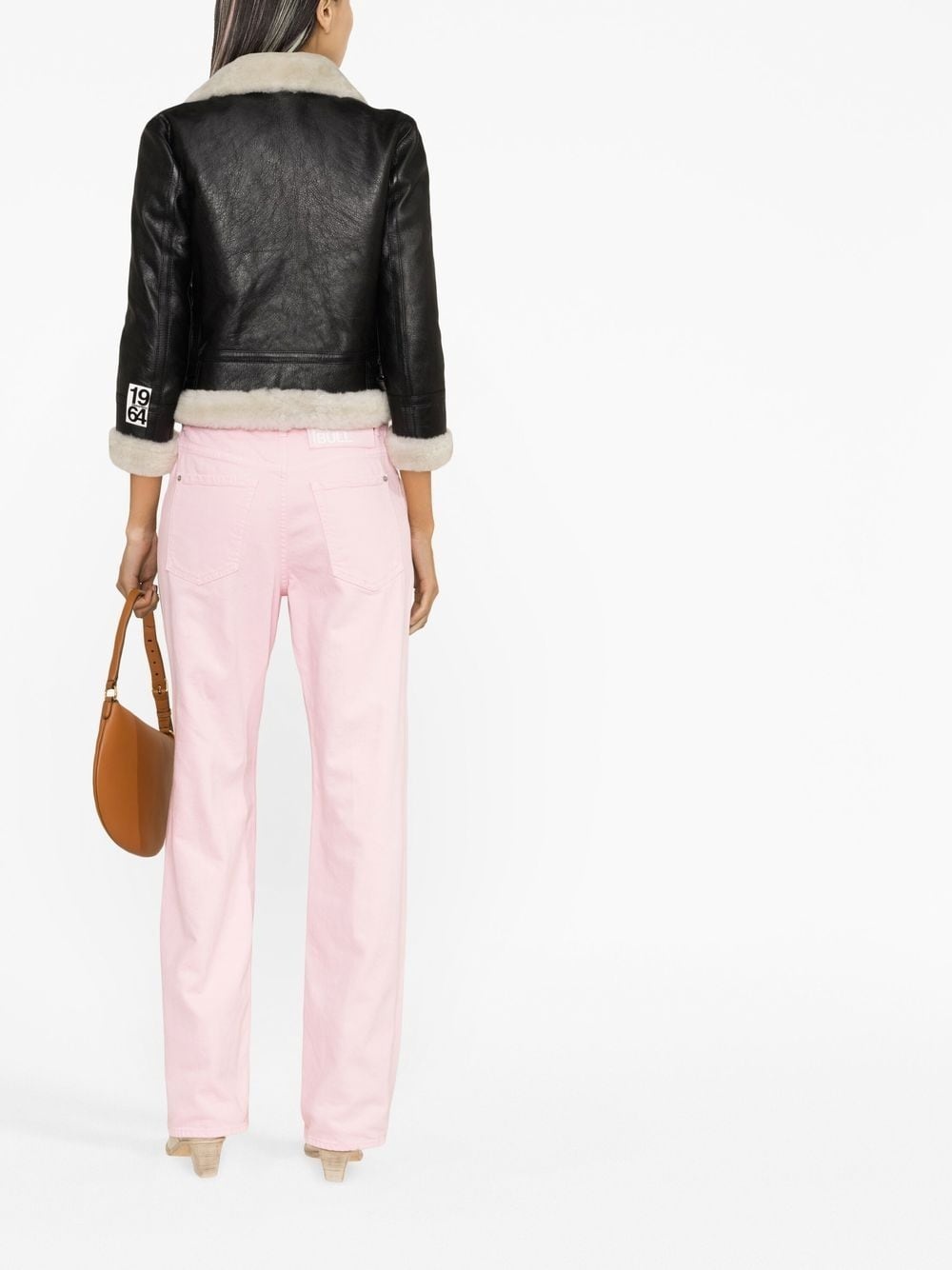 cropped shearling jacket - 4