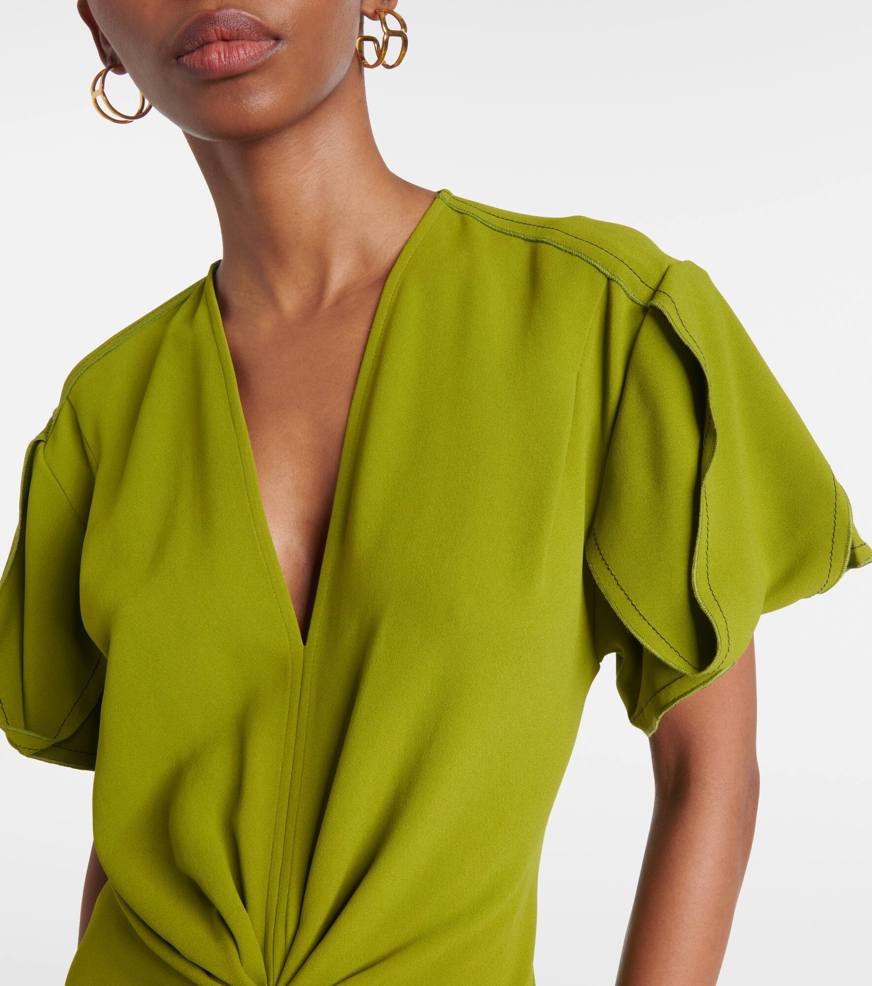 Draped midi dress - 4
