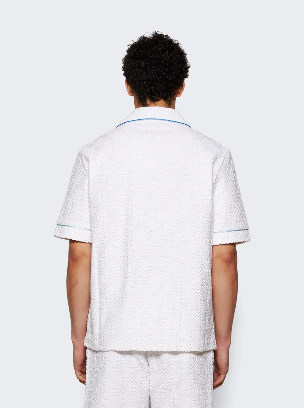 Tennis Stripe Towelling Shirt White - 4