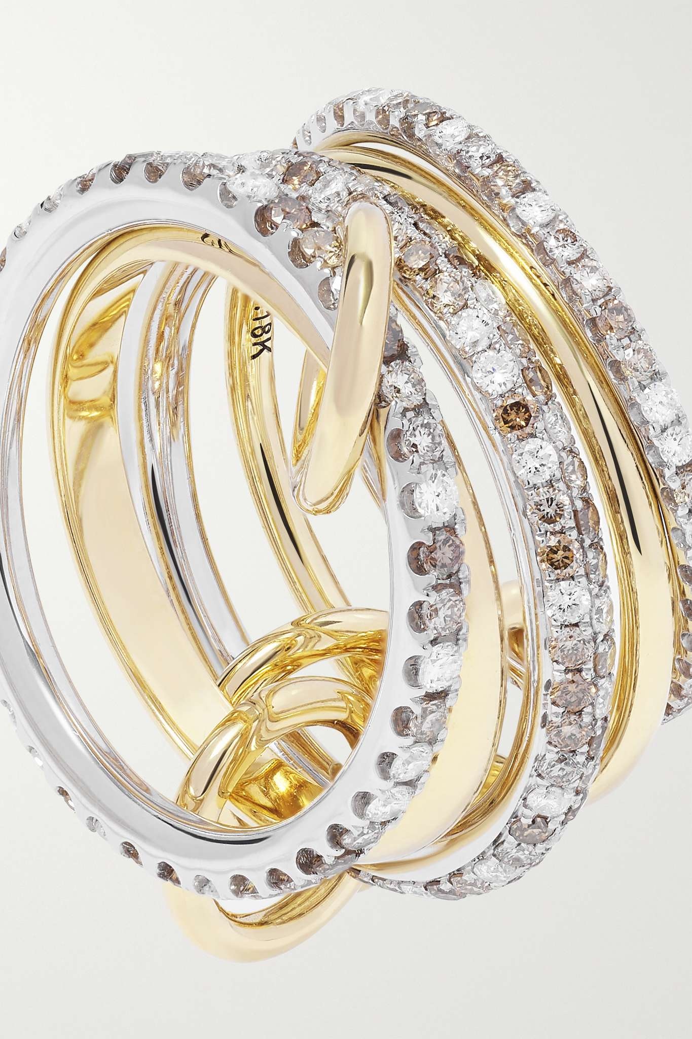 Spinelli Kilcollin Leo set of five 18-karat yellow and white gold ...