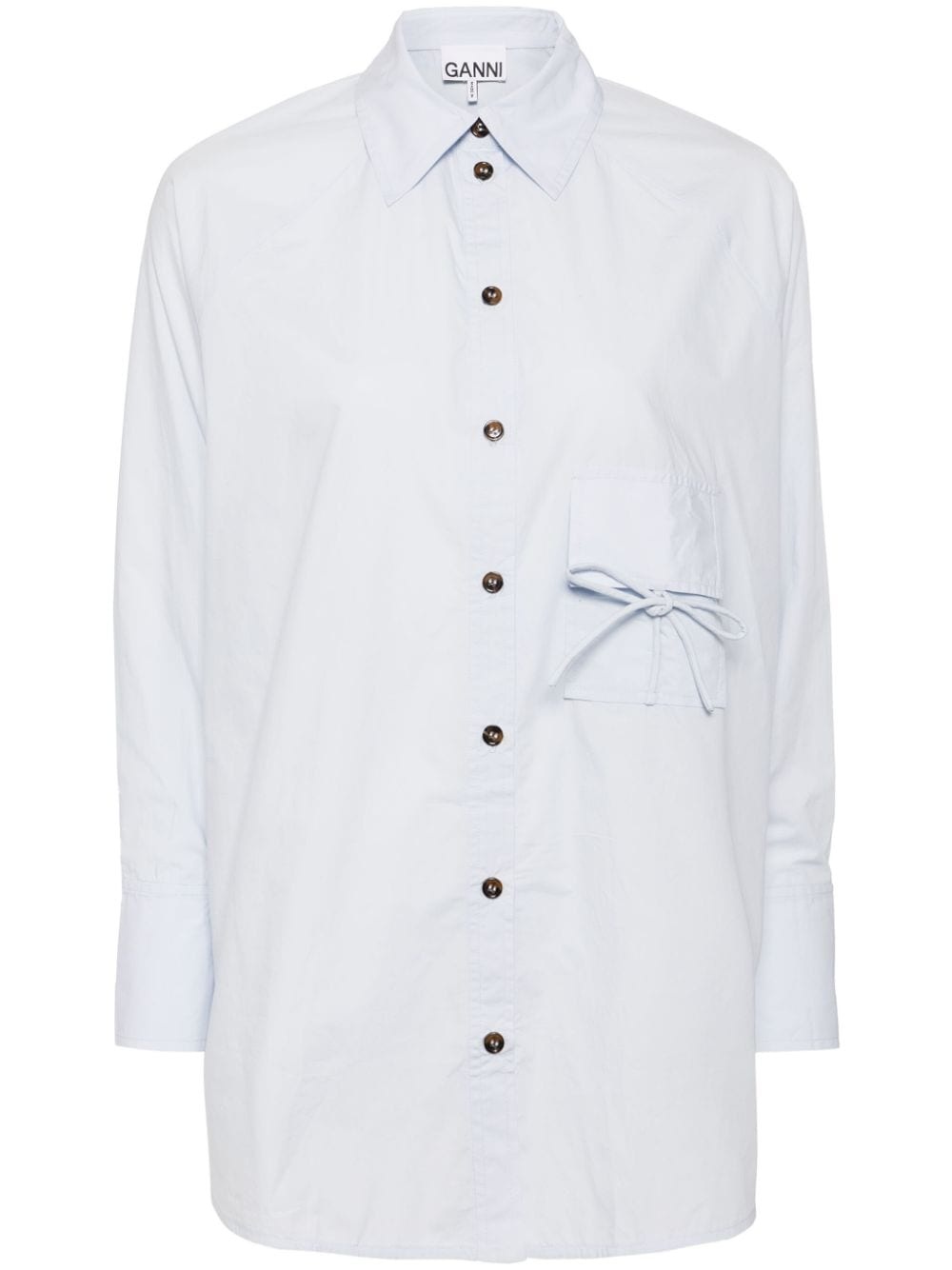 bow-detailing cotton shirt - 1