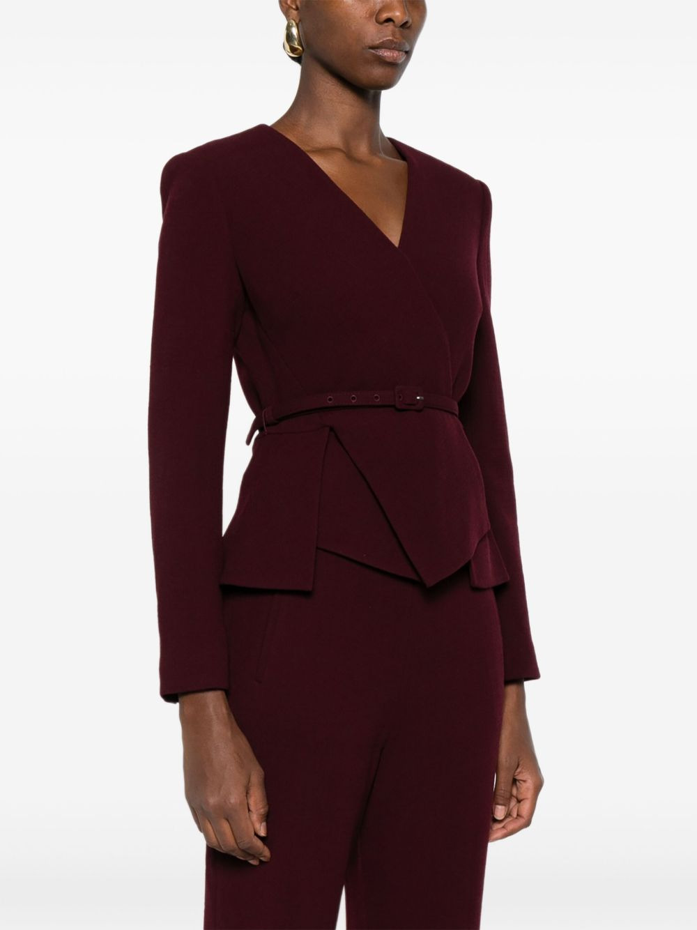 belted wrap jacket - 3