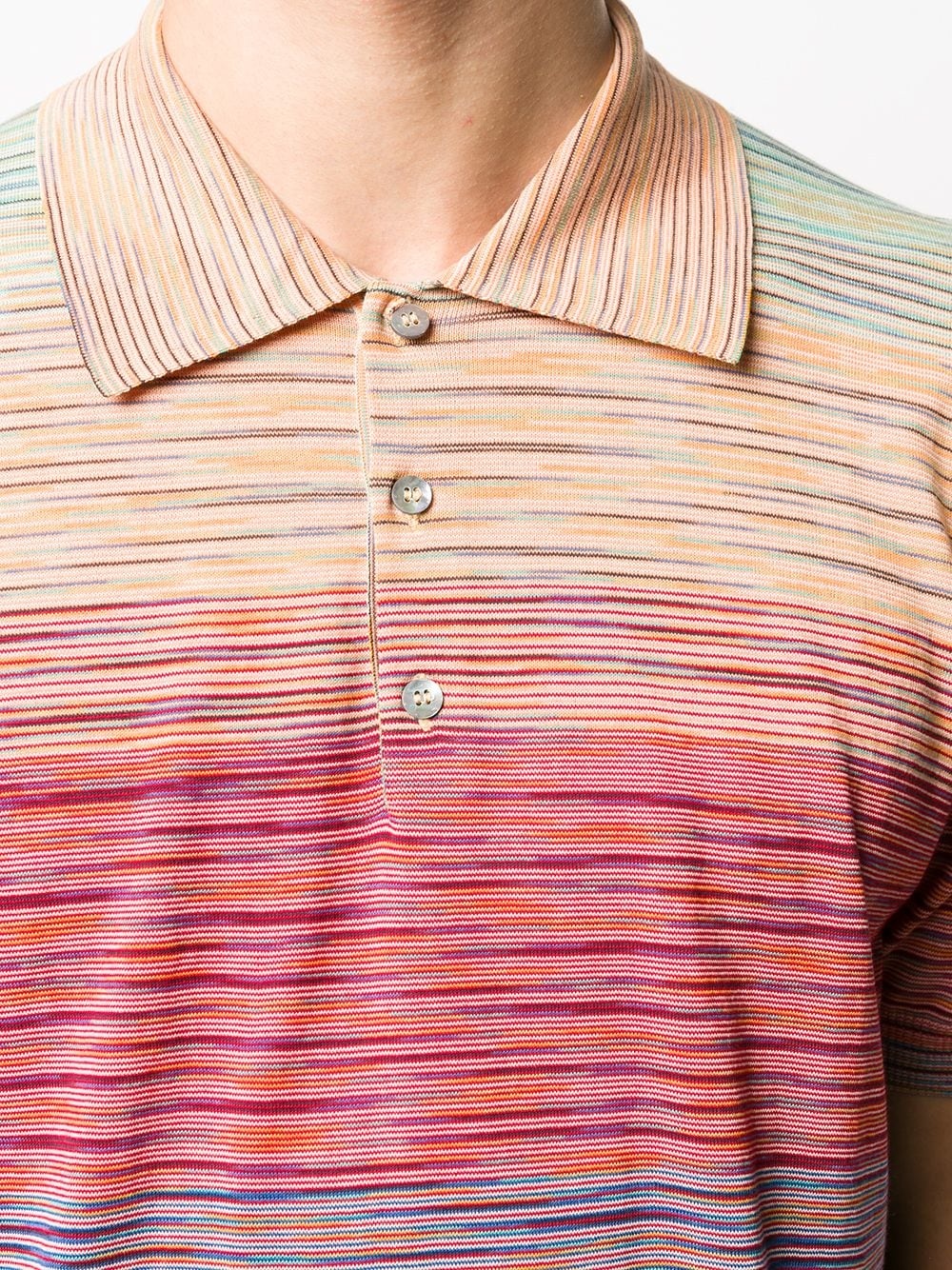 abstract stripe polo shirt - 5