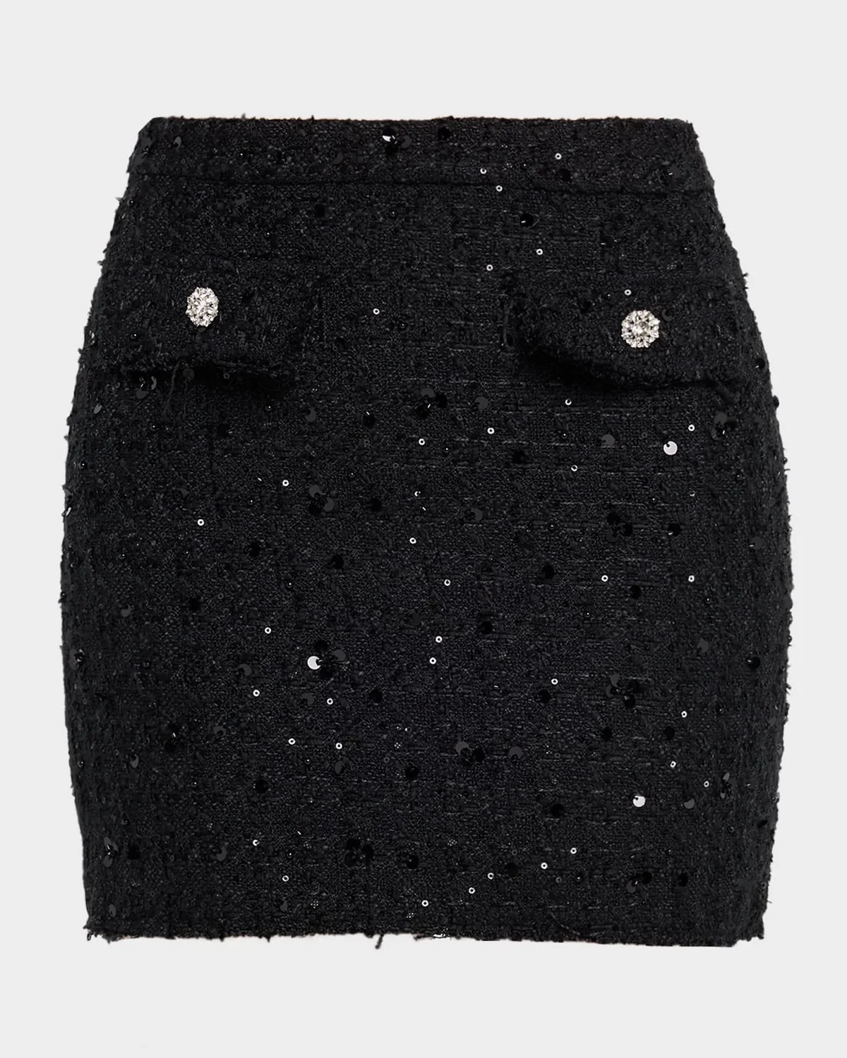 Ava Sequined Tweed Mini Skirt - 1