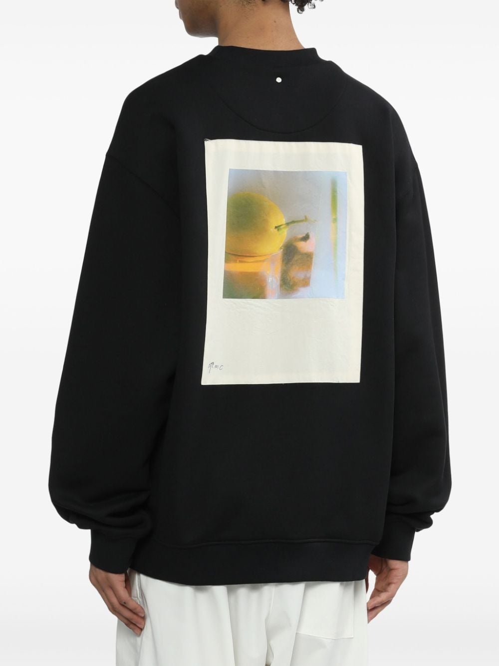 painterly-print cotton sweatshirt - 4