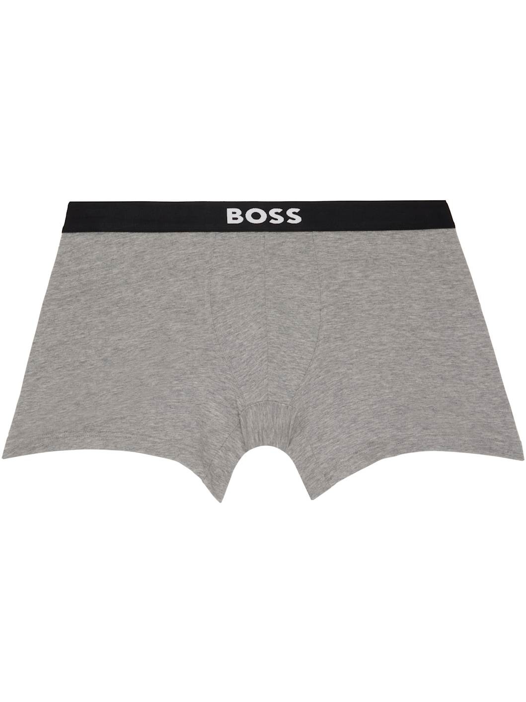 Three-Pack White & Black Logo-Waistband Boxer Briefs - 2