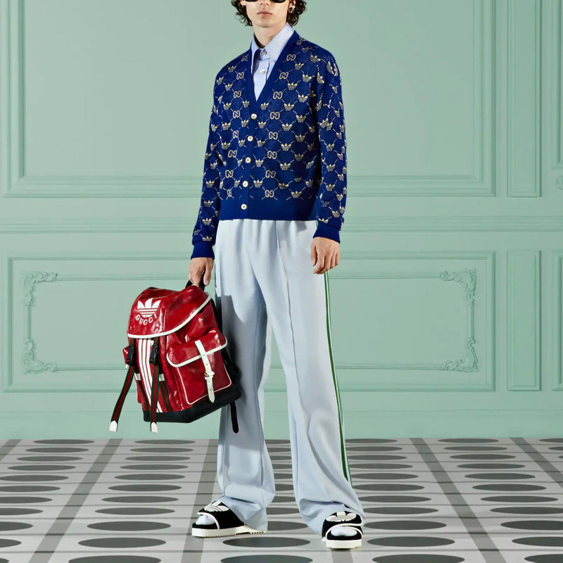 GUCCI Gucci x adidas GG Trefoil Cardigan 'Blue' 700474-XKCD0-4753 outlook