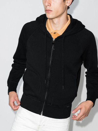 TOM FORD zip-up cotton hoodie outlook