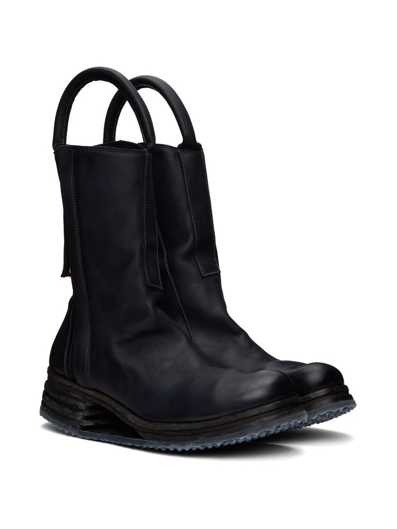 Black Pull-Loop Boots 4