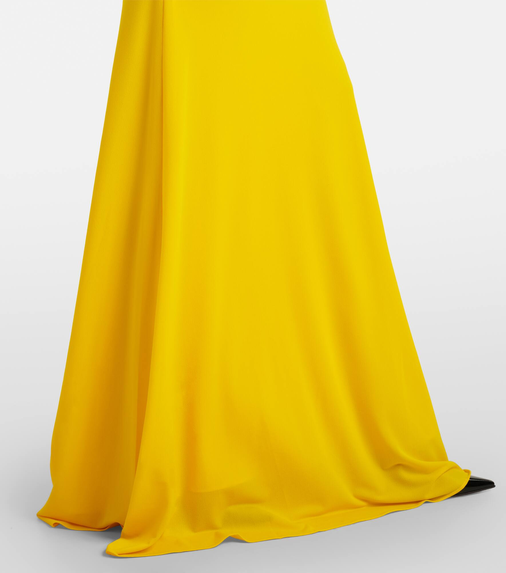 Ruched open-back crêpe jersey gown - 7