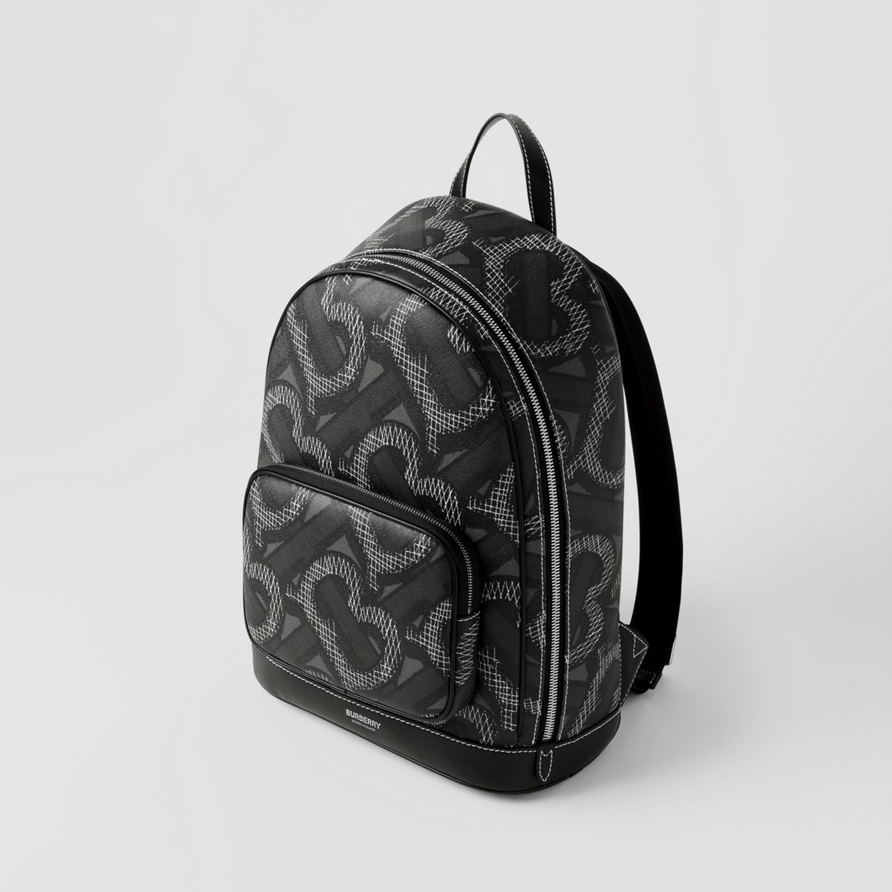 Monogram Print E-canvas Backpack - 5