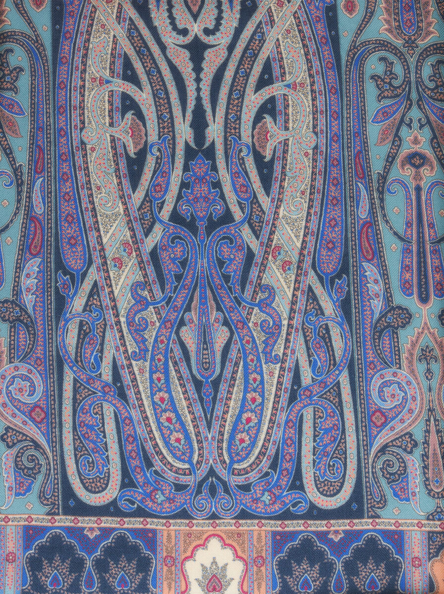 PRINTED SILK AND CASHMERE SCARF - 4