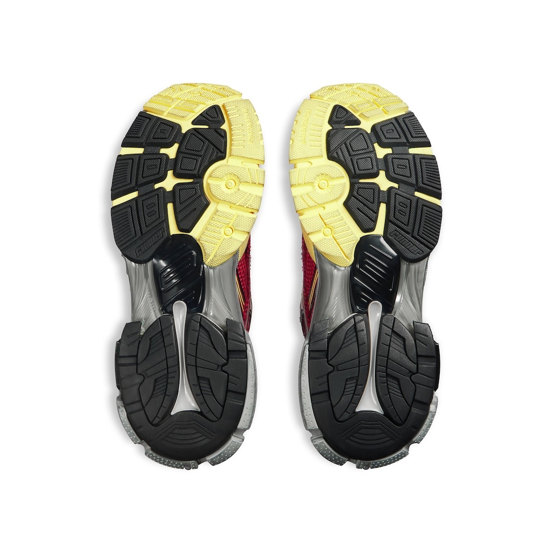 Men's Runner Sneaker in Red/neon Yellow/black - 7