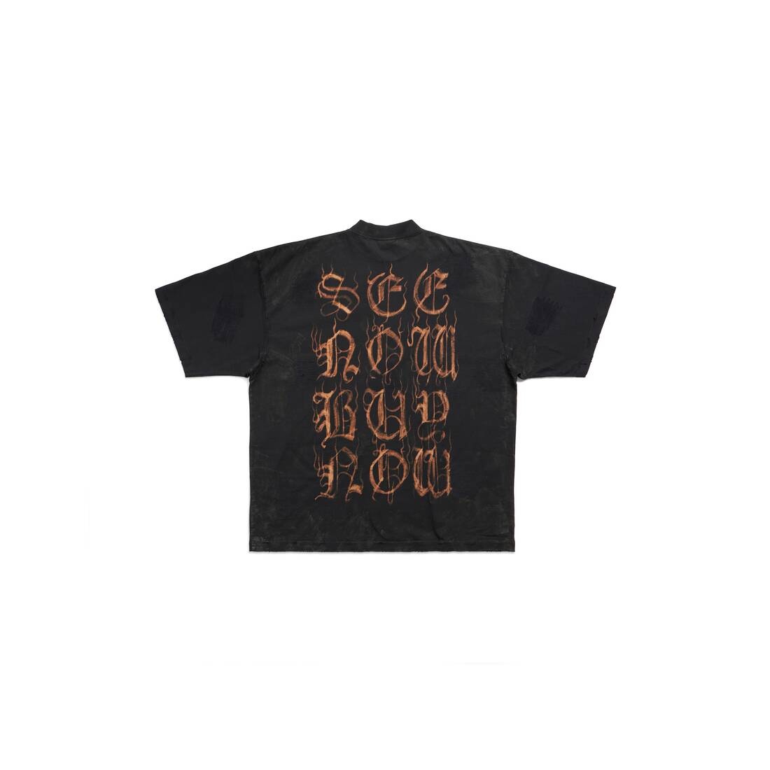 Heavy Metal T-shirt Large Fit in Black Faded - 2