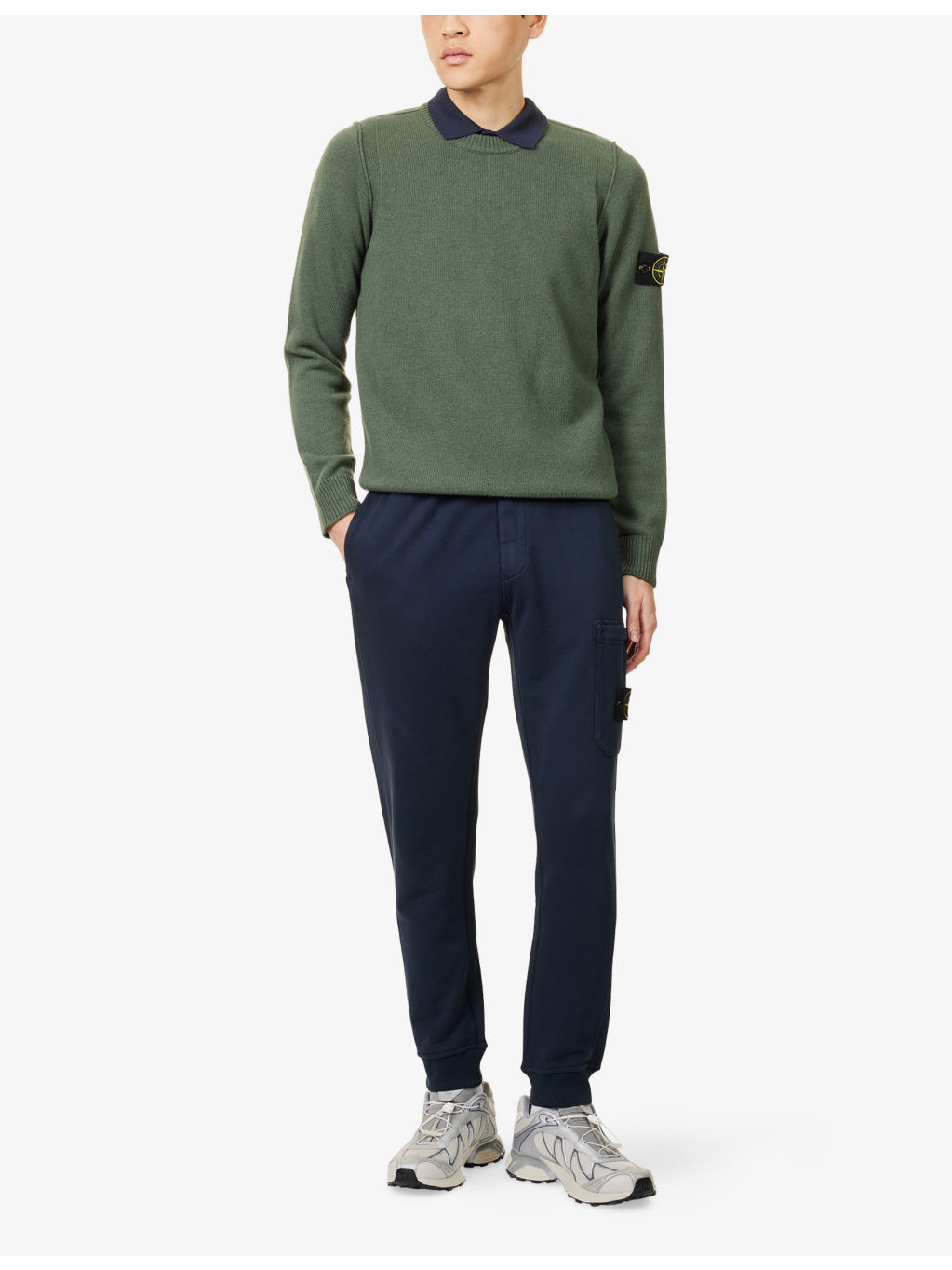 Brand-Badge  Slim-Fit Cotton-Fleece Joggers - 2