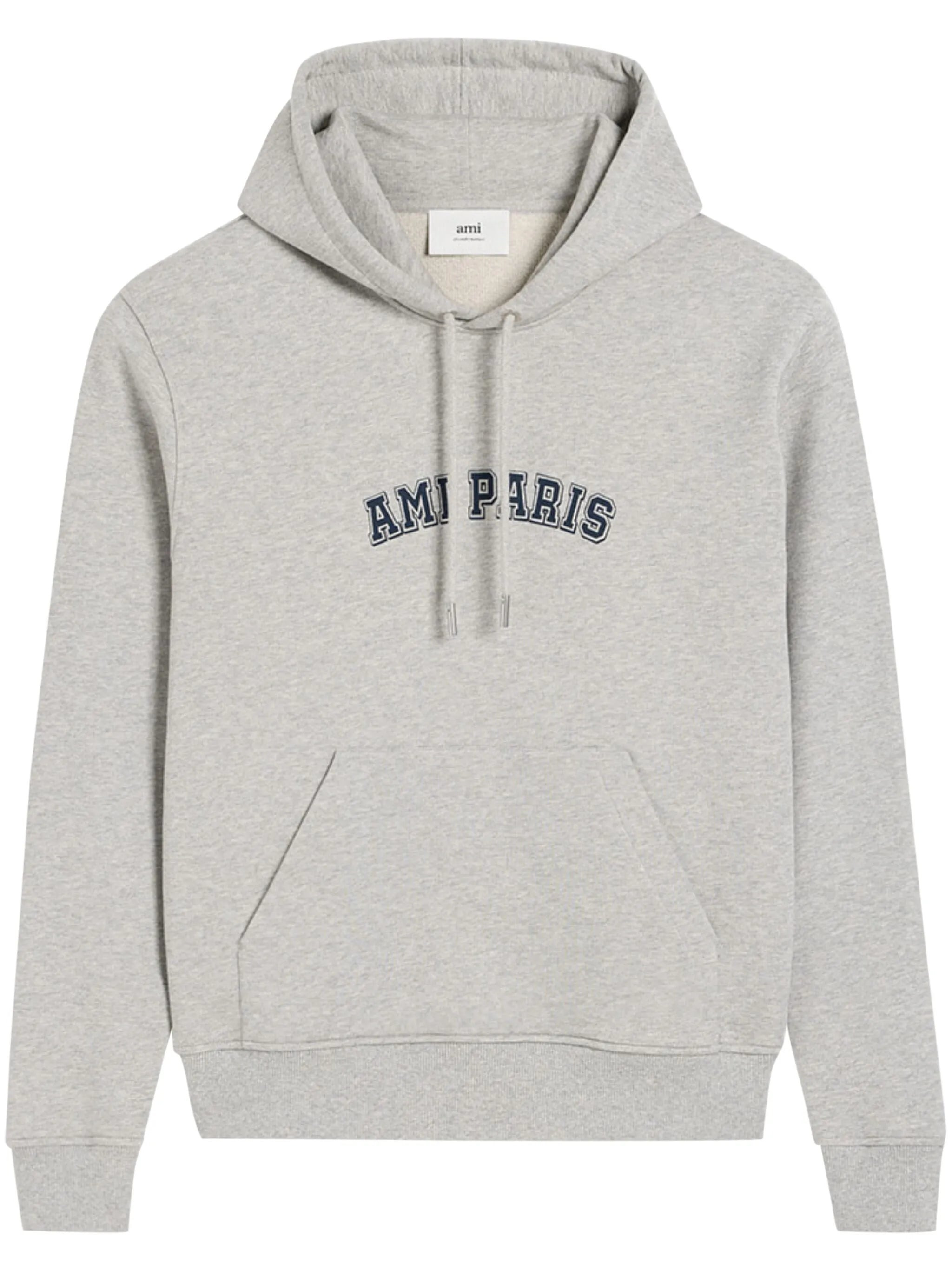 Ami Paris Logo-print Cotton Hoodie - 1
