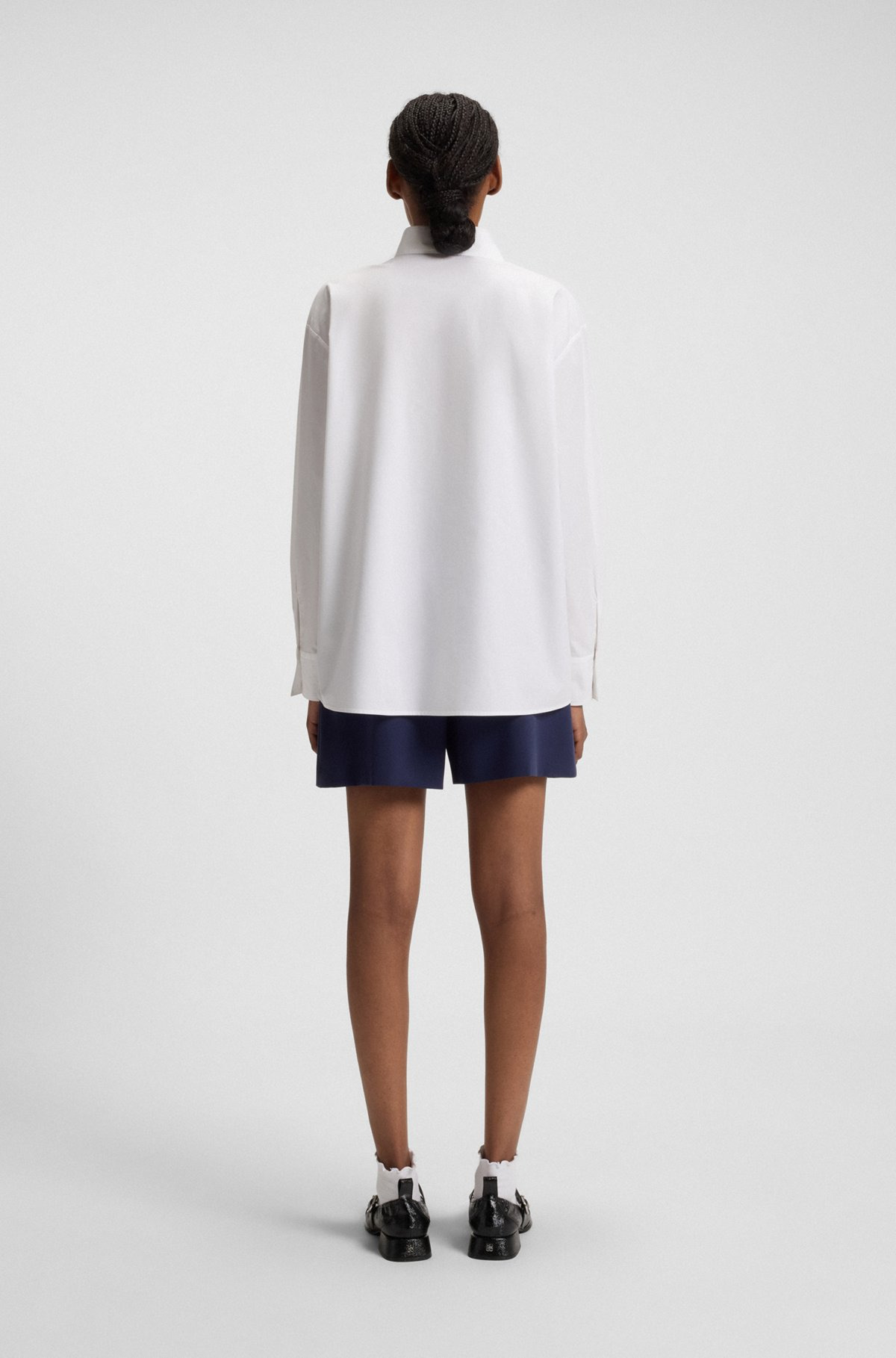 REGULAR-FIT BLOUSE WITH BOW-TIE COLLAR - 5