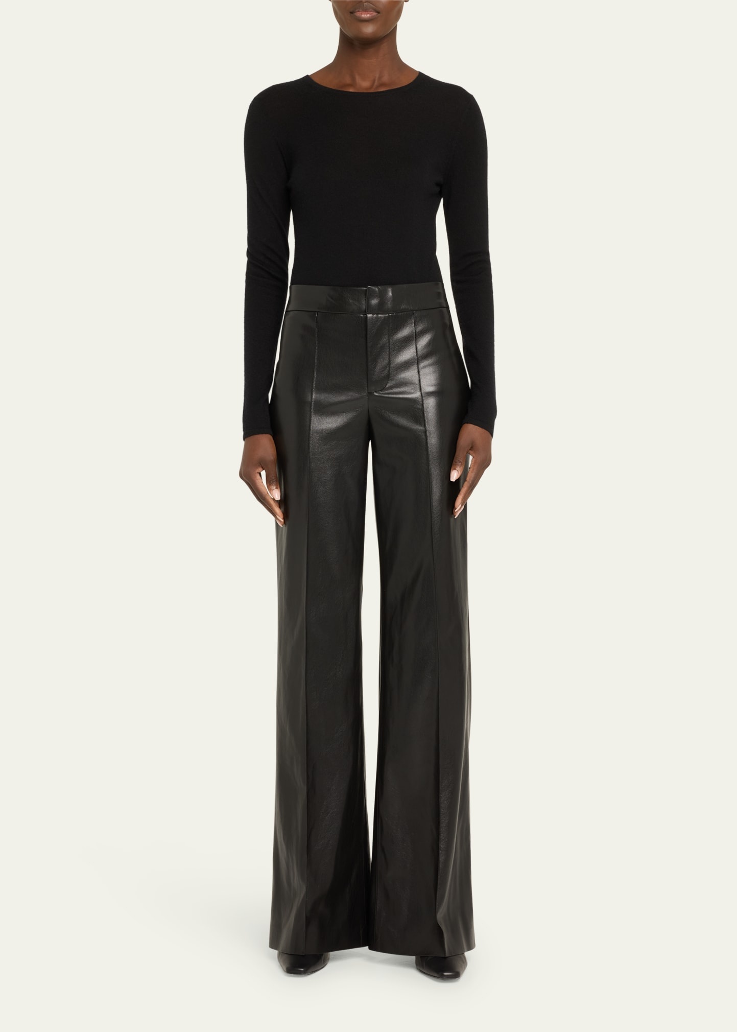 Dylan Vegan Leather Wide-Leg Pants - 2