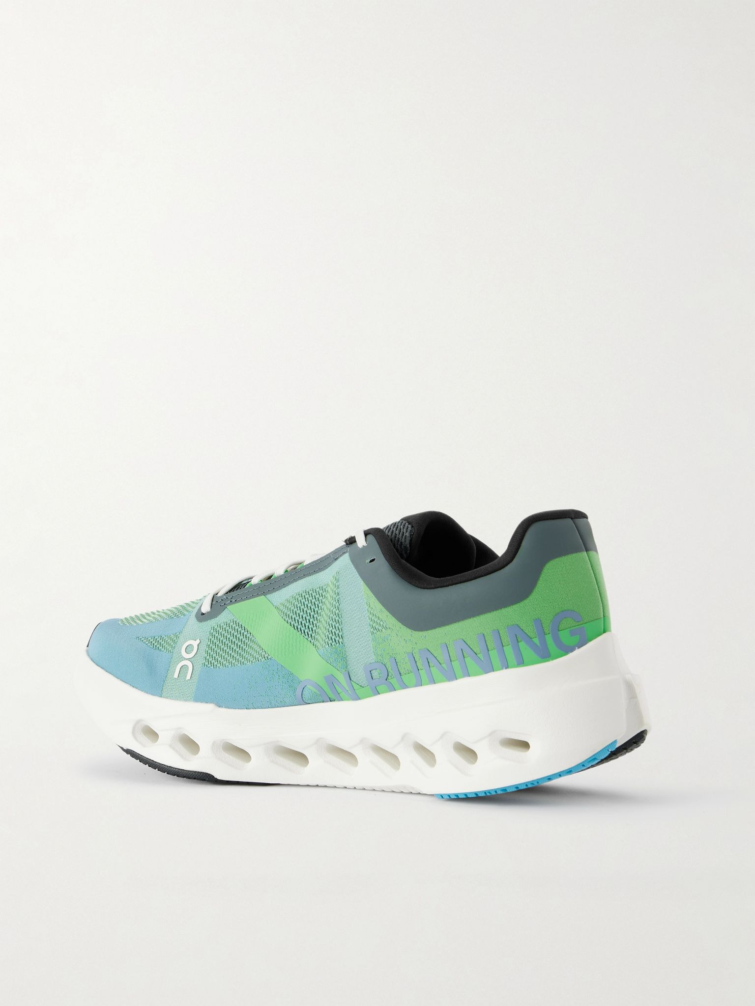 Cloudsurfer Next Rubber-Trimmed Mesh Running Sneakers Green - 4