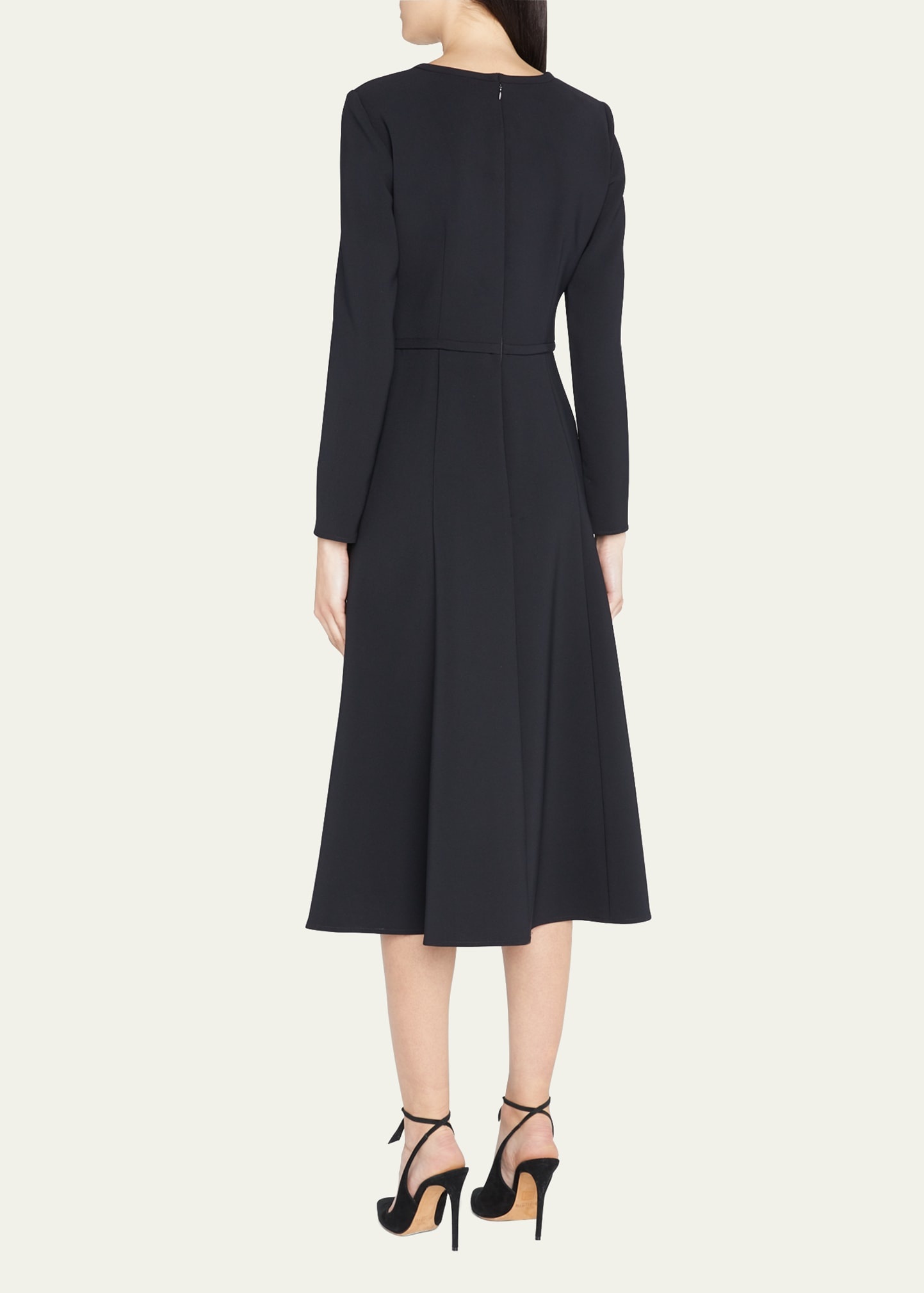 Triple Bow Keyhole-Front Midi Dress - 3