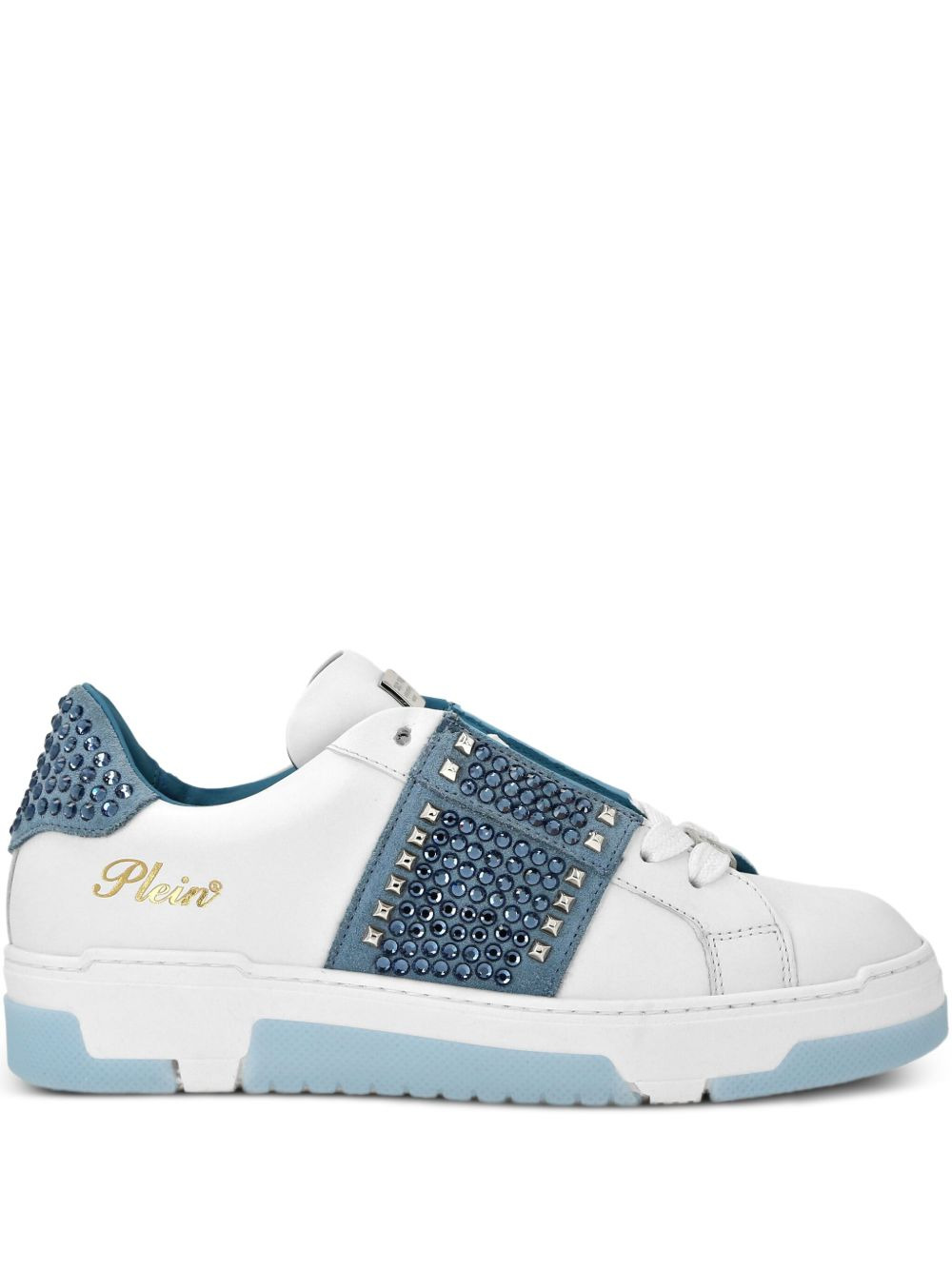 studded low-top sneakers - 1
