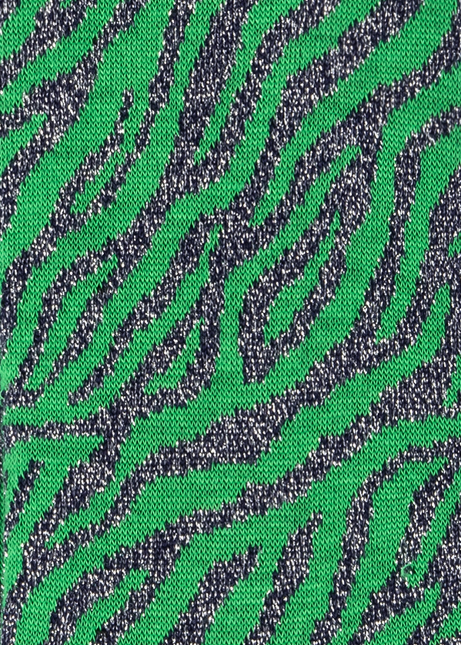 Women's Blue Glitter Zebra Socks - 3