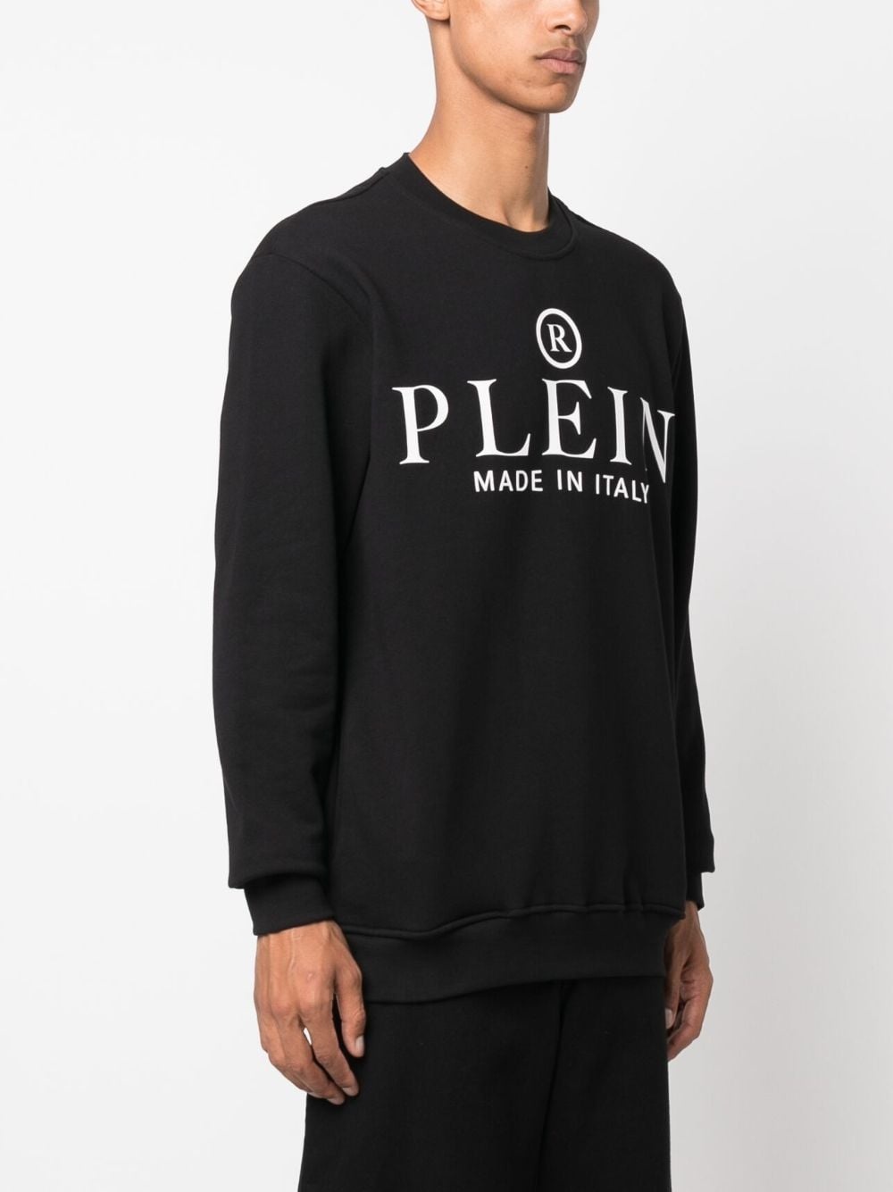 logo-print ribbed-knit sweatshirt - 3