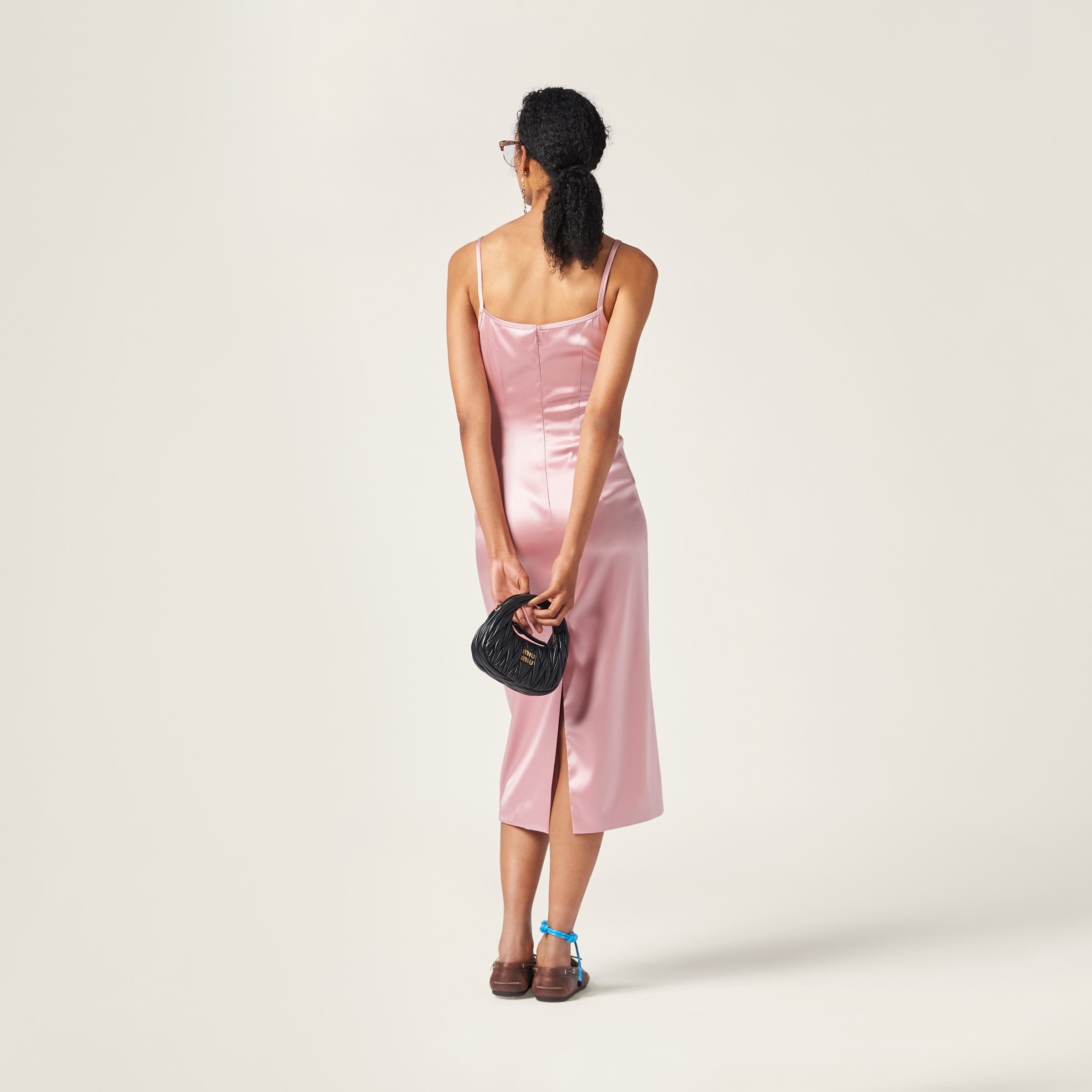 Stretch satin dress - 3