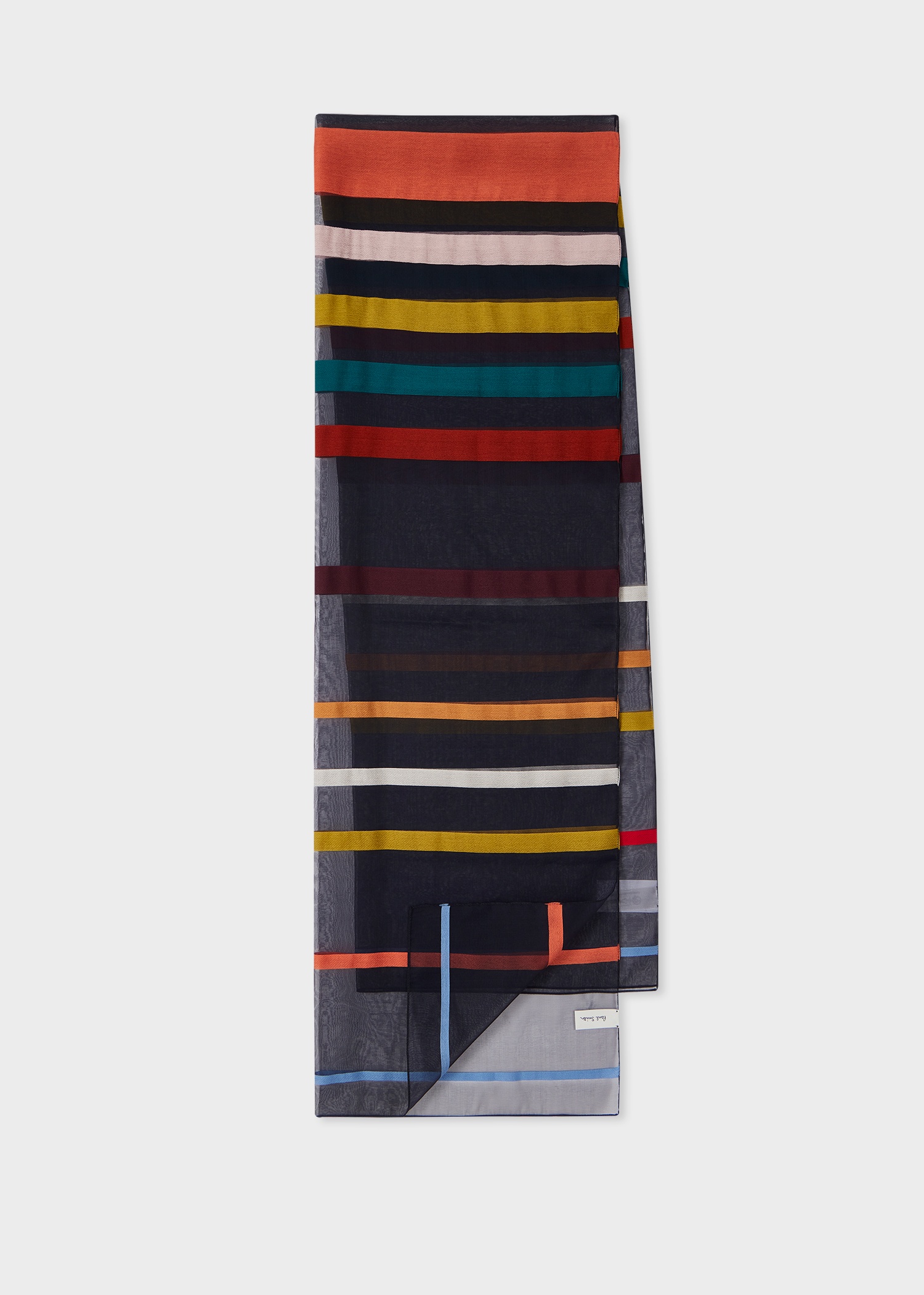 Women's Sheer Stripe Scarf - 1