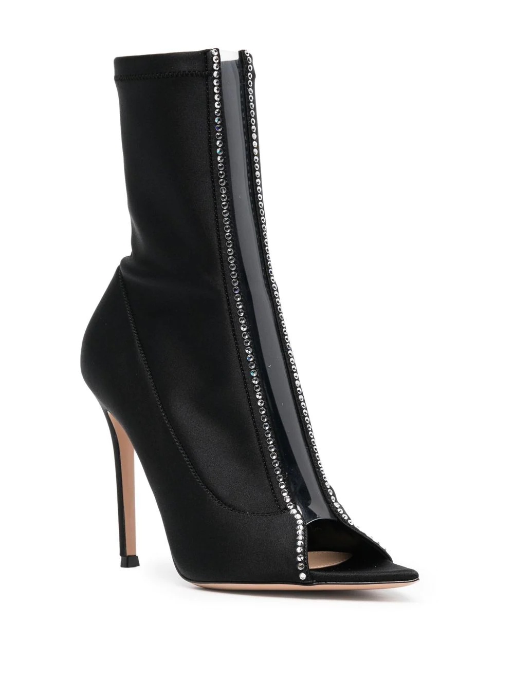 Crystal Hiroko 105mm satin boots - 2
