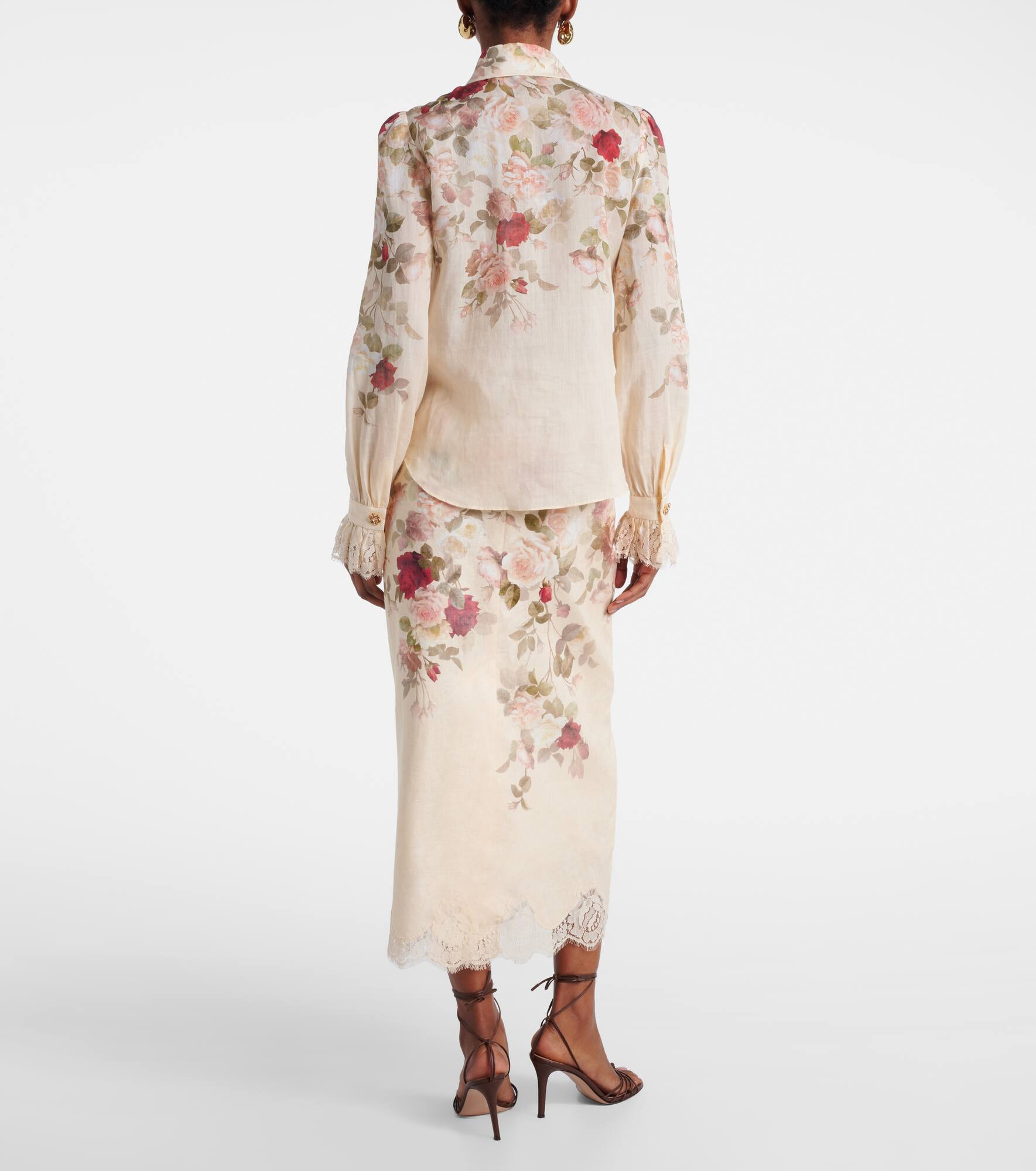 Hypnotic floral ramie blouse - 3