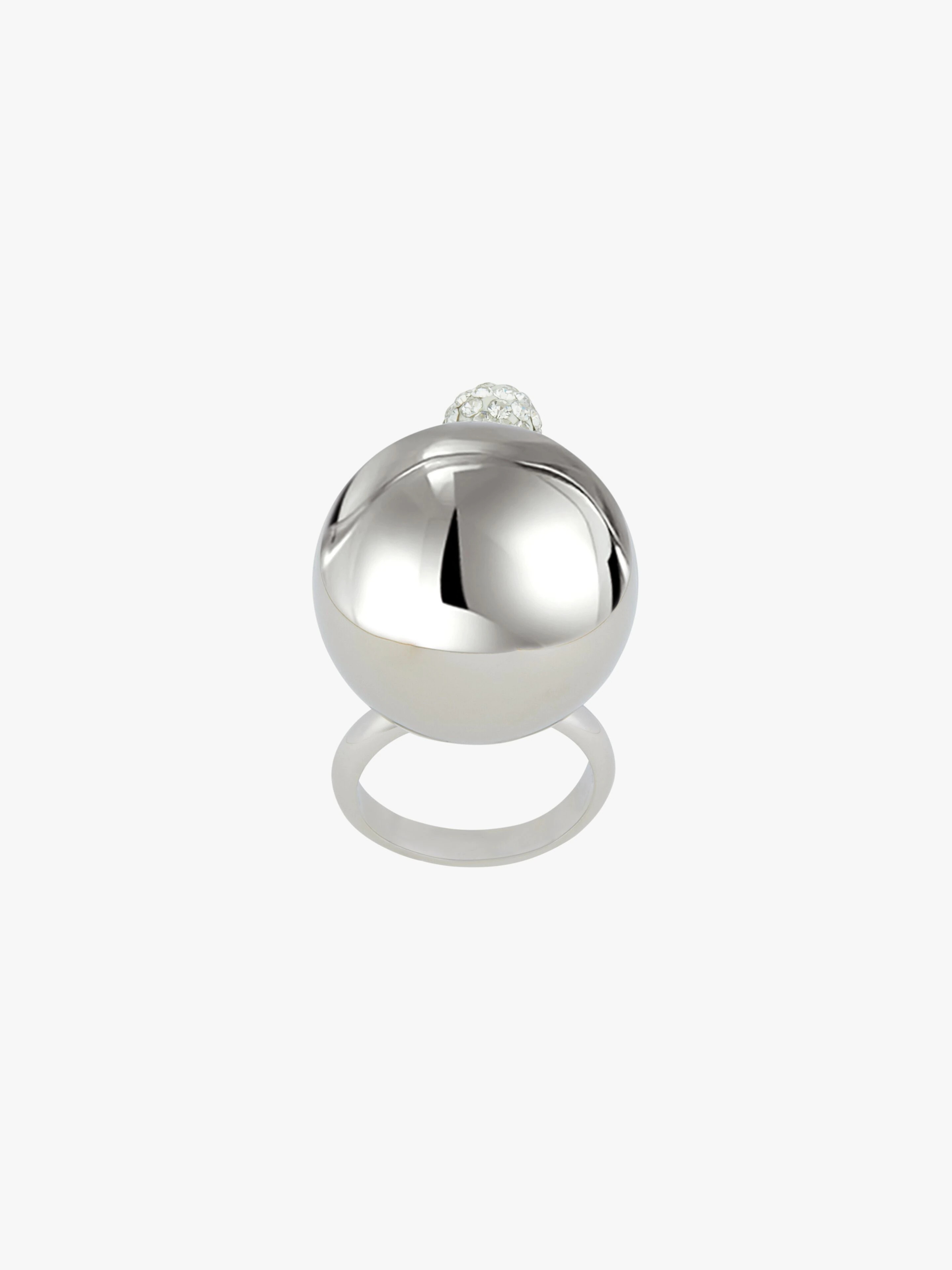 4G PEARL RING WITH CRYSTALS - 2