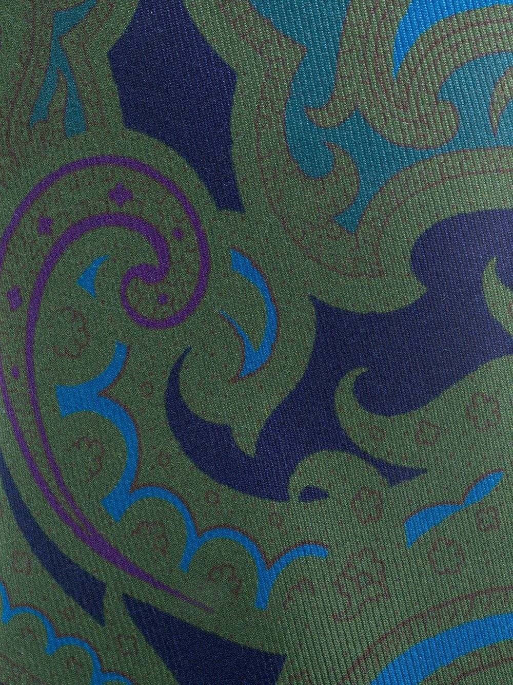 paisley-print silk tie - 2