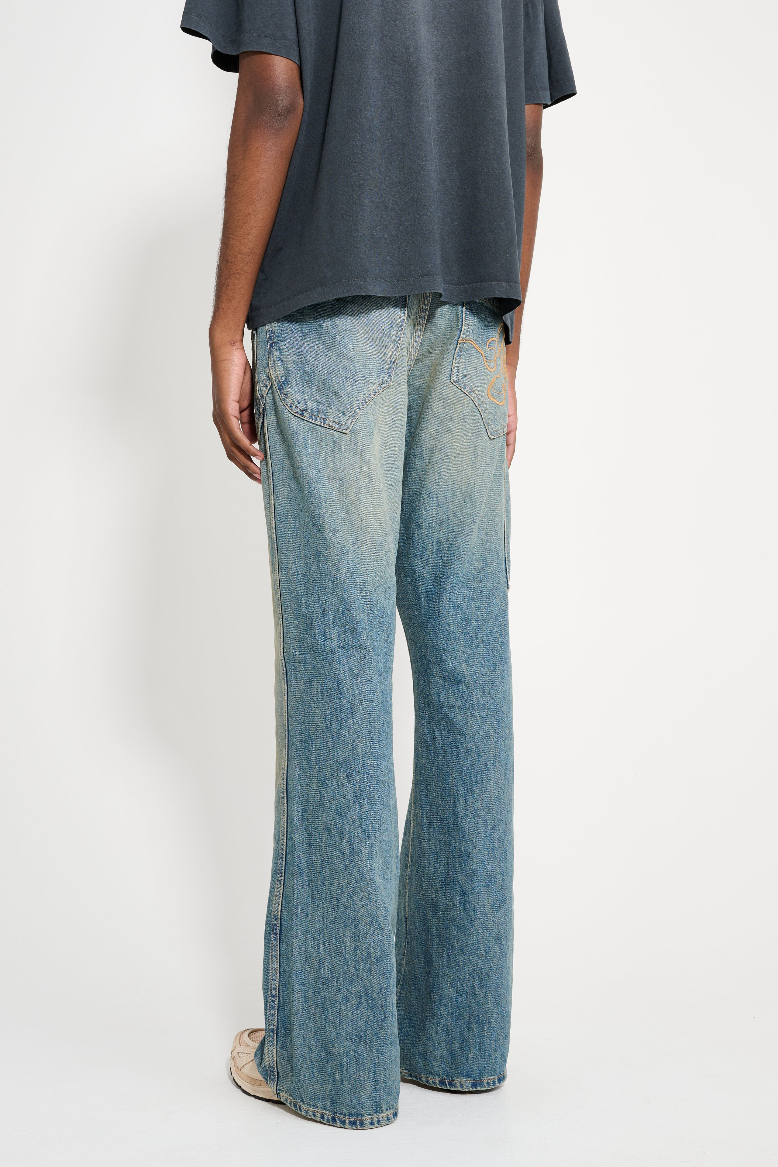 STOCKHOLM SURFBOARD CLUB BOOTCUT WORK JEANS SAND BLUE - 2