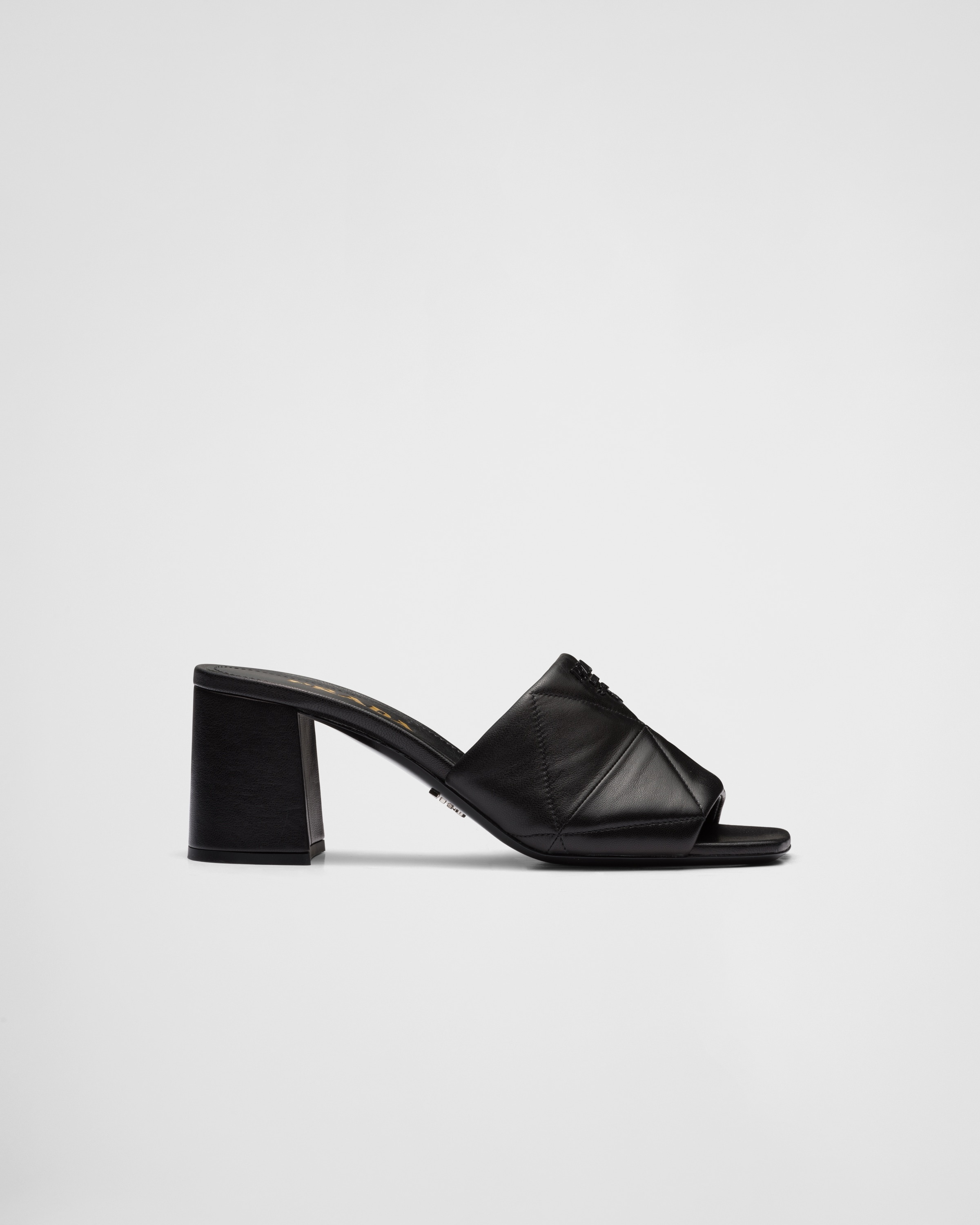 Prada - Black Quilted Nappa Leather Slide, 35mm