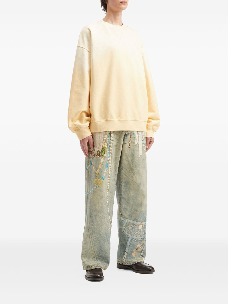 Marine Serre Crescent-moon print sweatshirt outlook