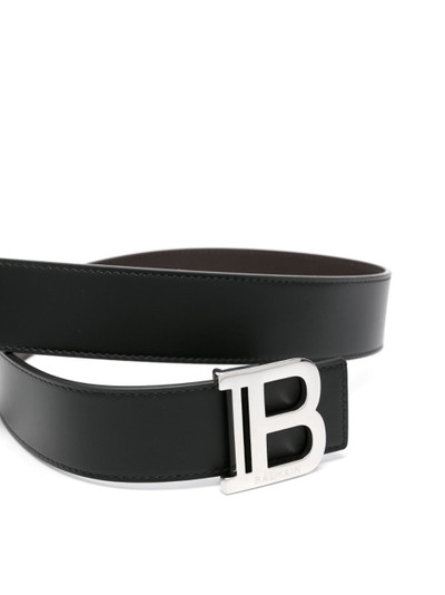 Balmain logo-plaque leather belt outlook