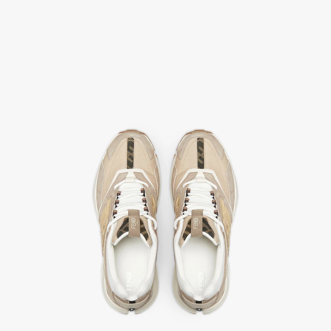 Beige nubuck leather low-tops - 4