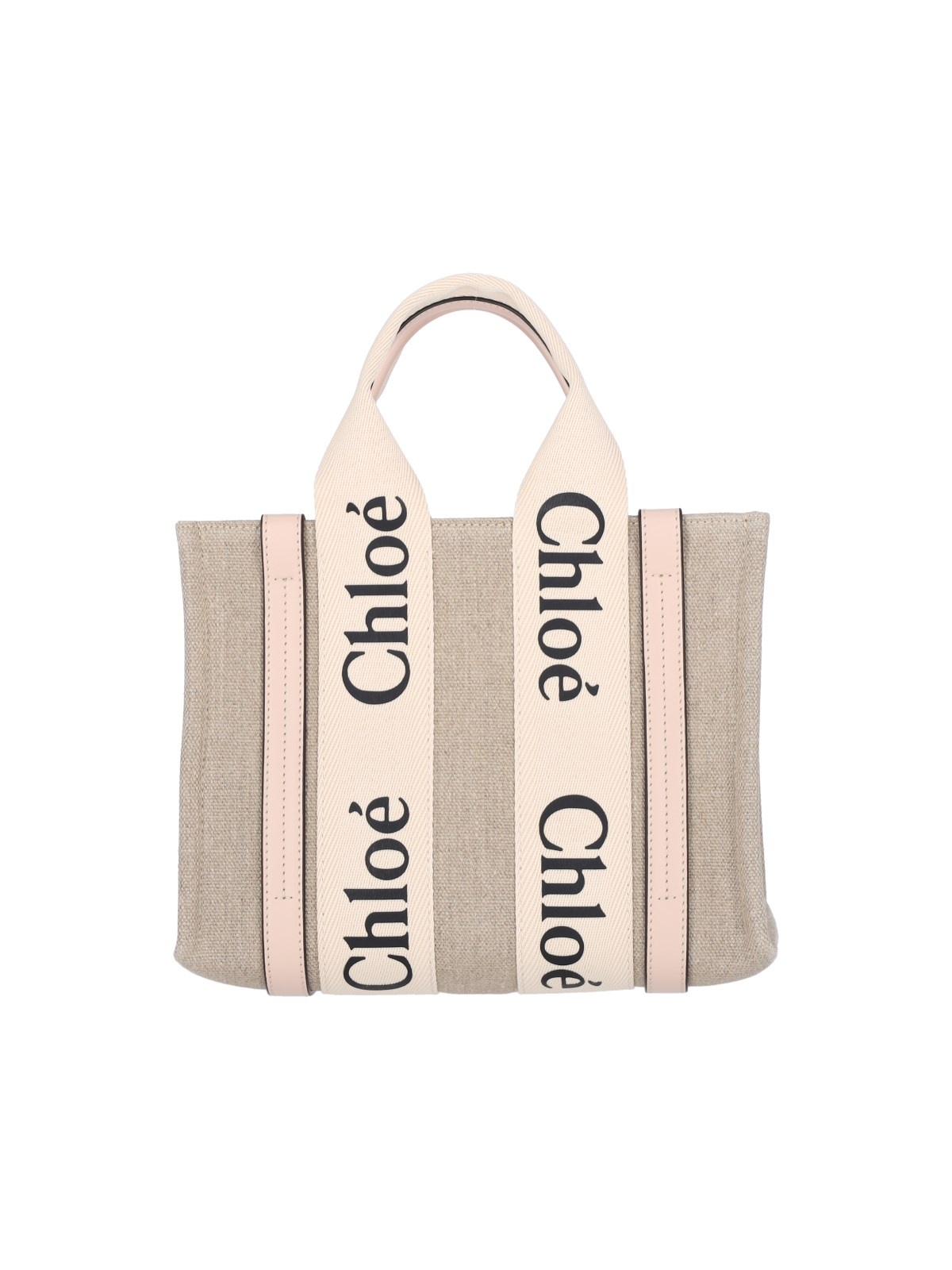 Chloé 'WOODY' SMALL TOTE BAG | sugar | REVERSIBLE