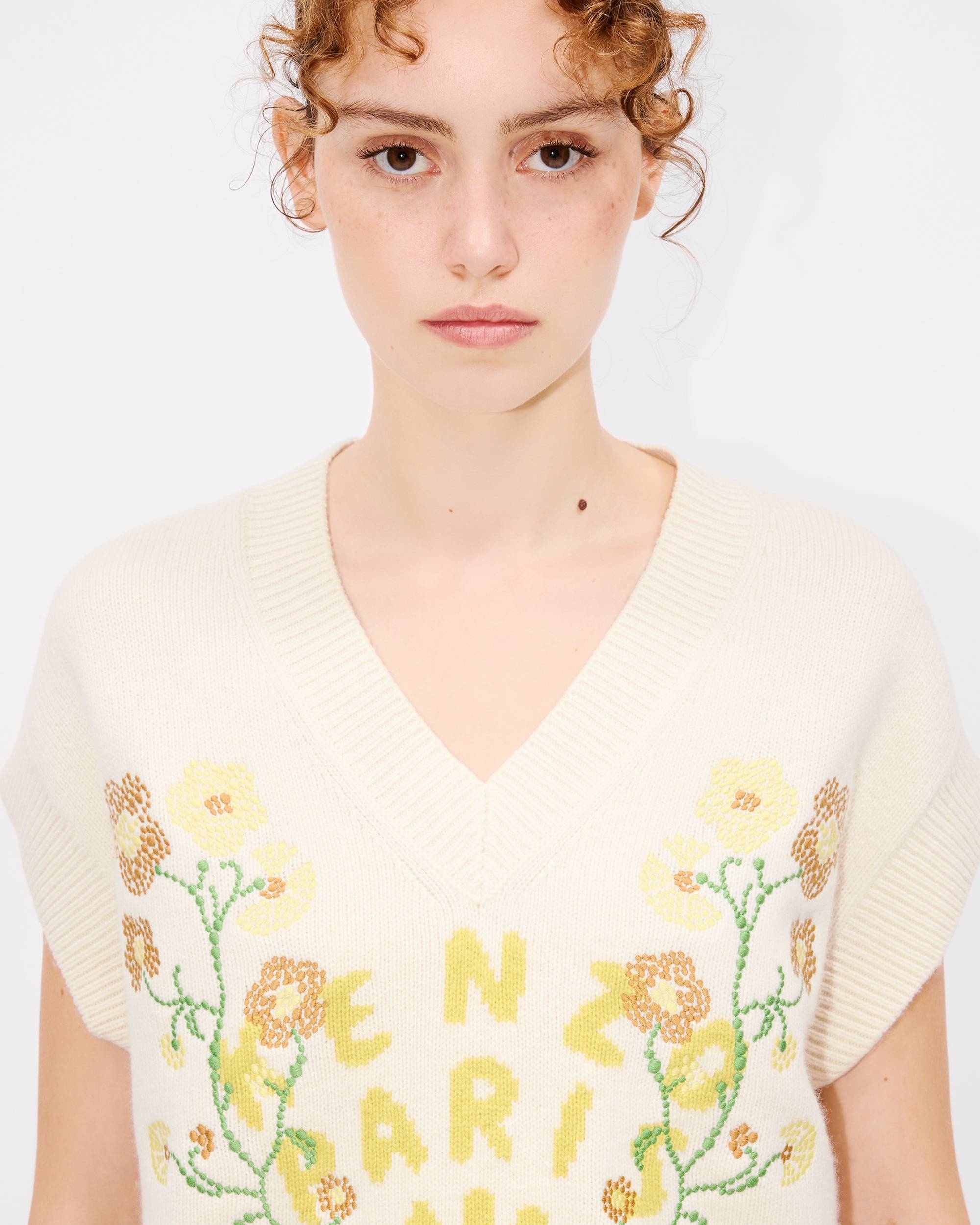 'KENZO Jungle Flower' embroidered wool vest - 6