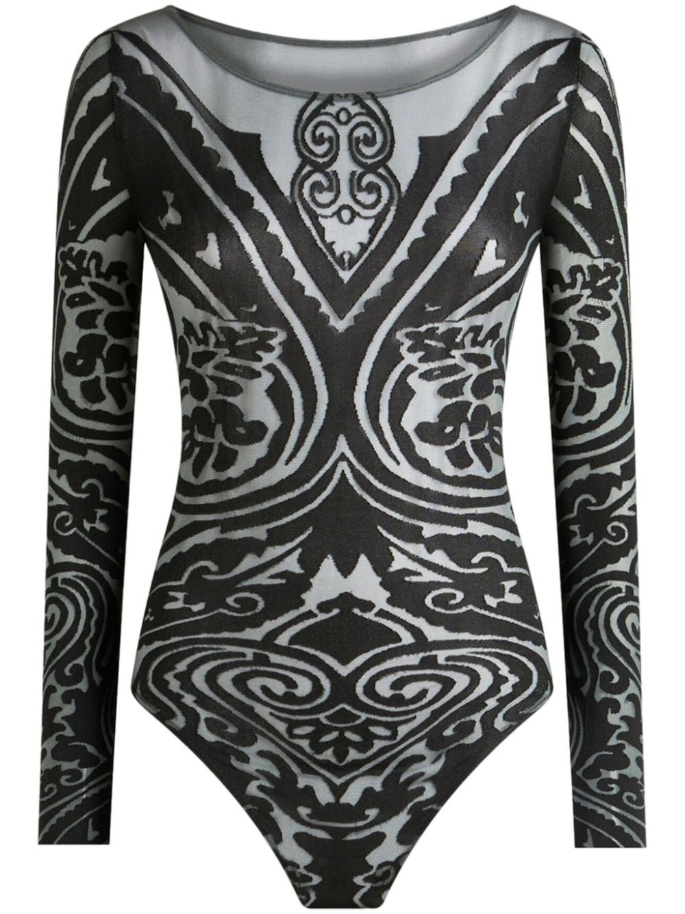 paisley-print bodysuit - 1
