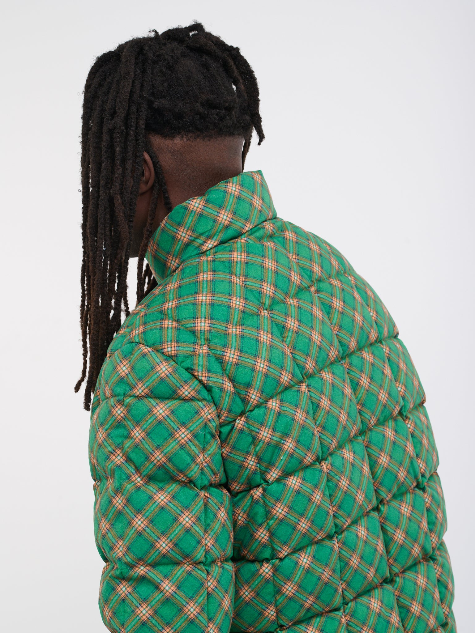 Plaid Puffer Jacket - 5