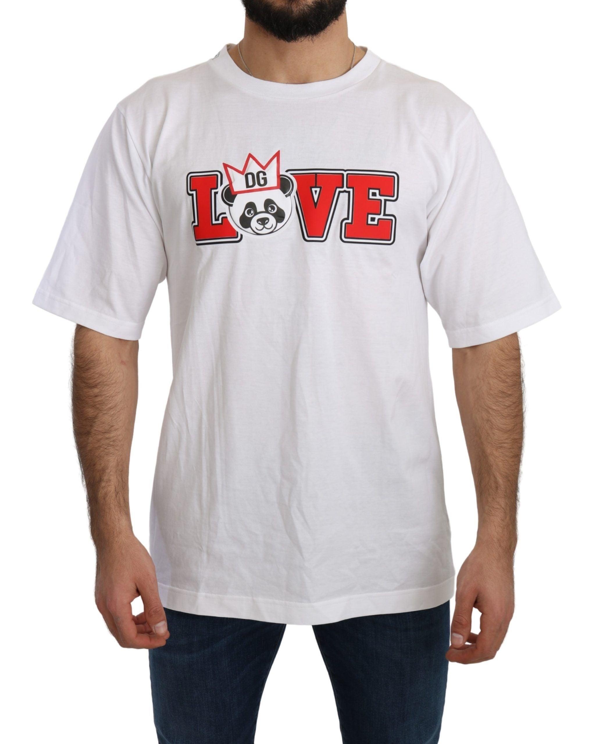 Dolce & Gabbana White Love Panda Print Top T-shirt - 5