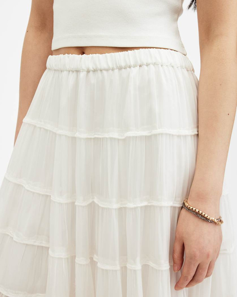 EVA ELASTICATED WAIST TIERED MAXI SKIRT 4