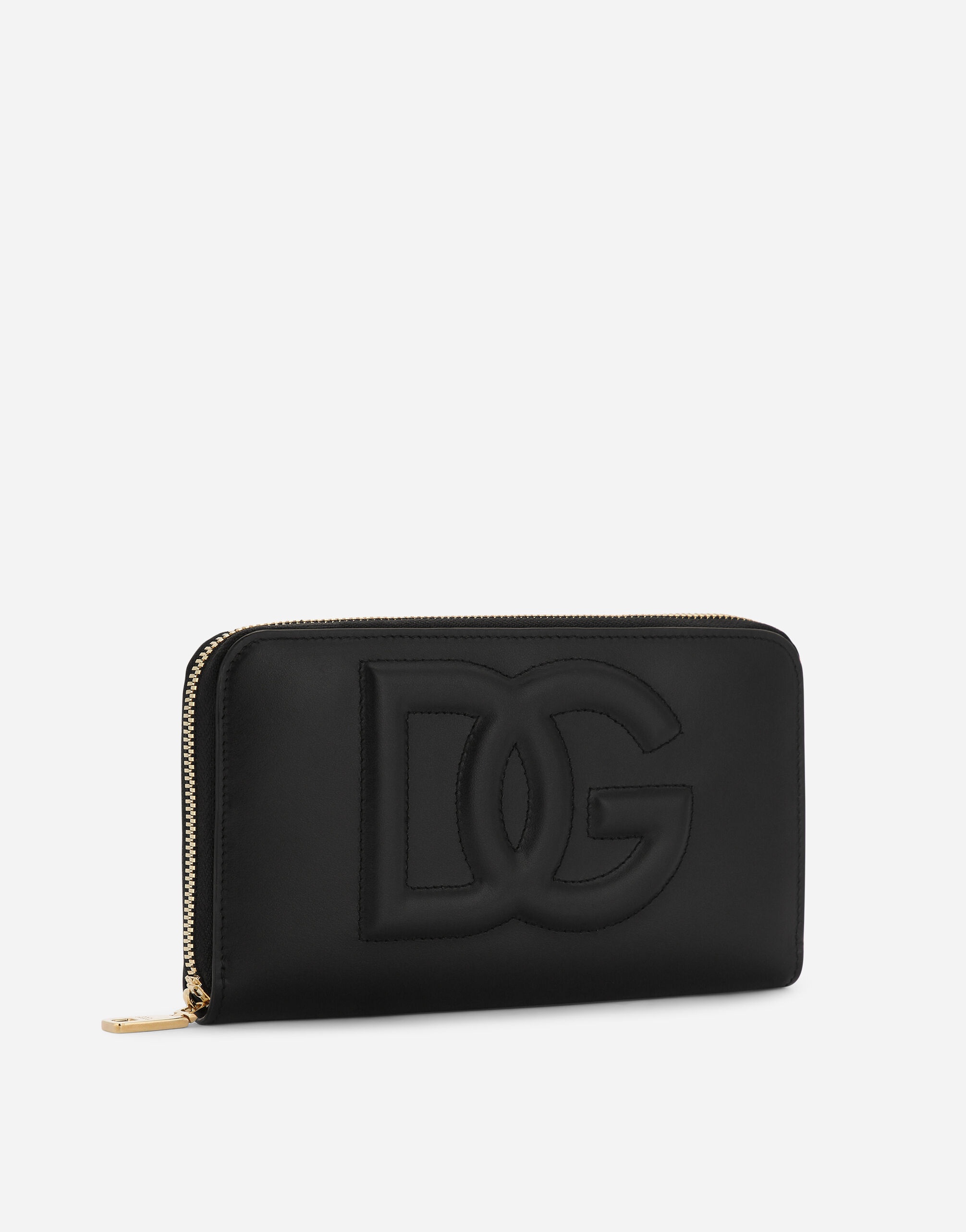 Calfskin zip-around DG Logo wallet - 2