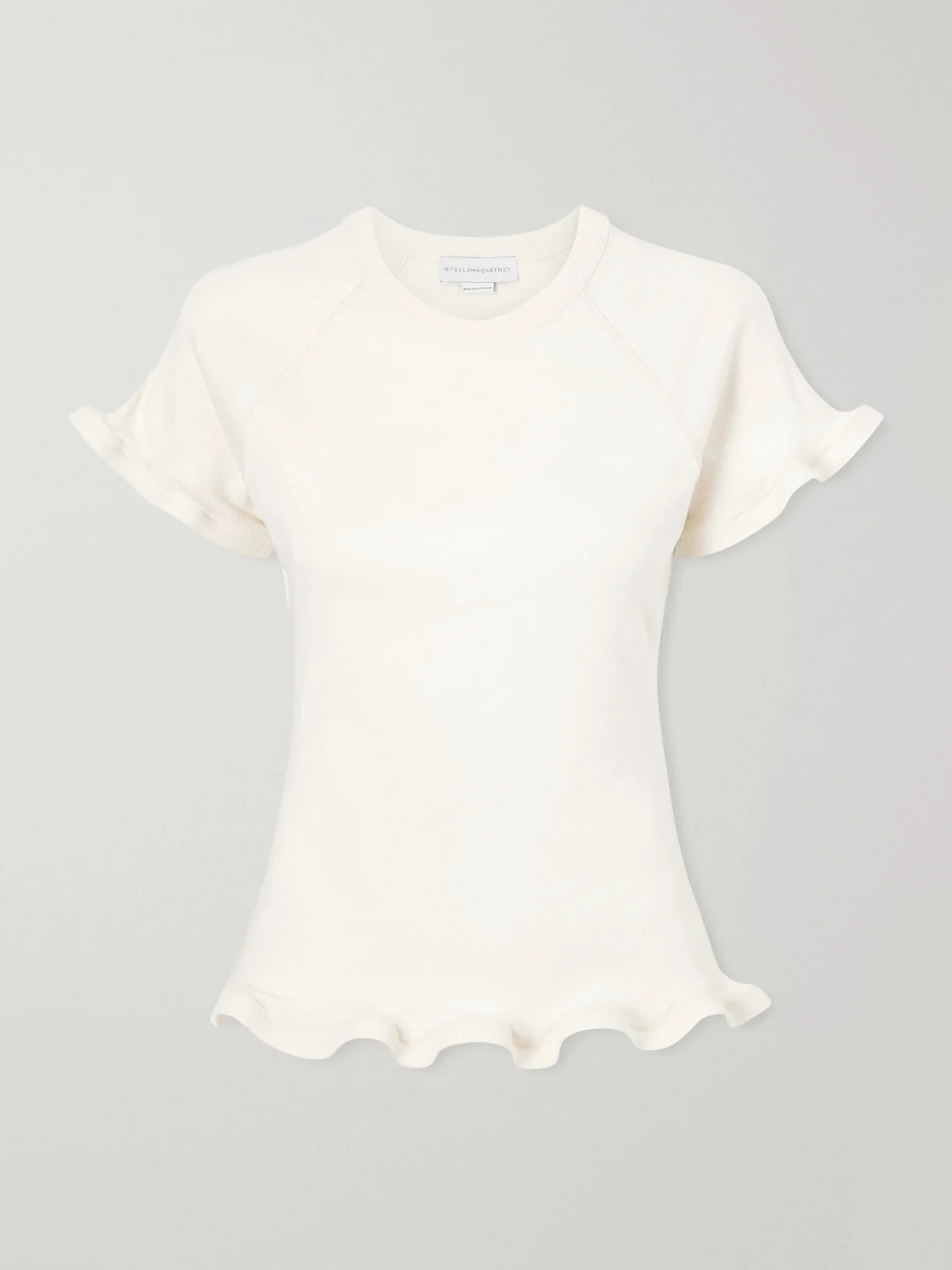 Ruffled Cotton-jersey T-shirt - 1