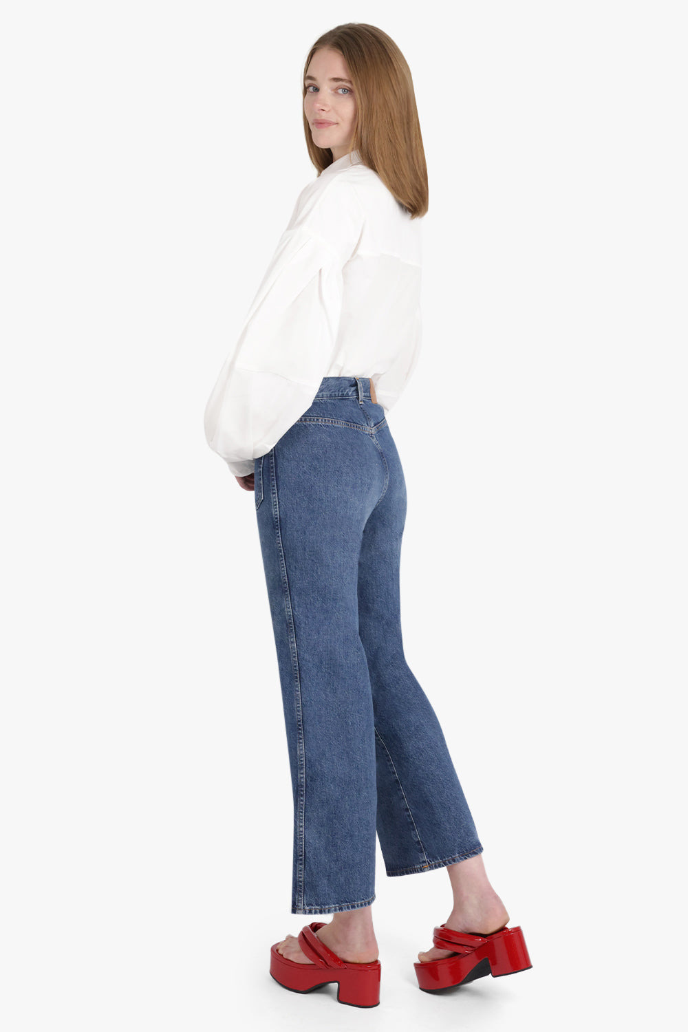 L/S SHIRT WITH BALLOON SLEEVES | WHITE - 6